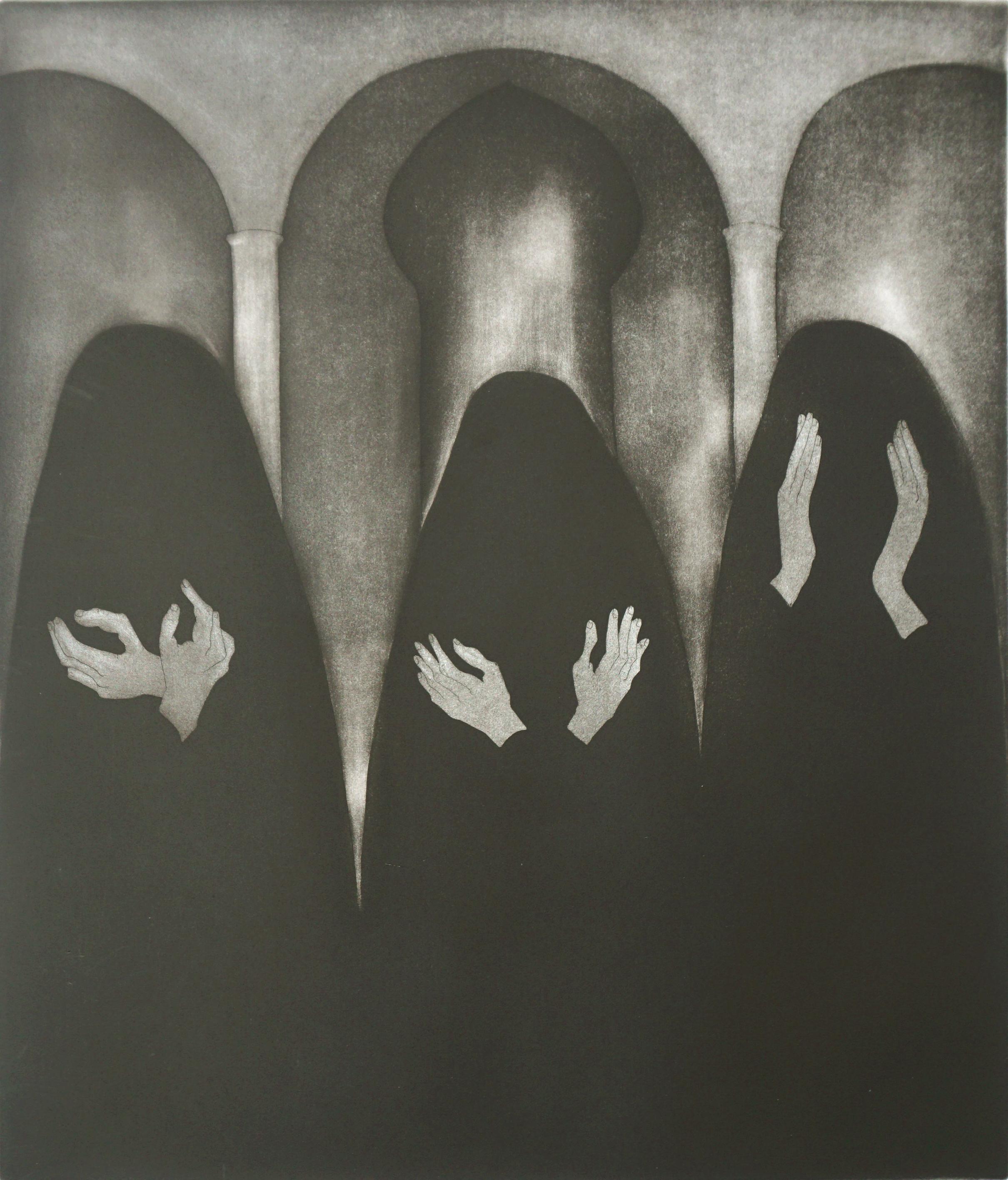 Women Who Wear Black  - Print by Sheila Oliner