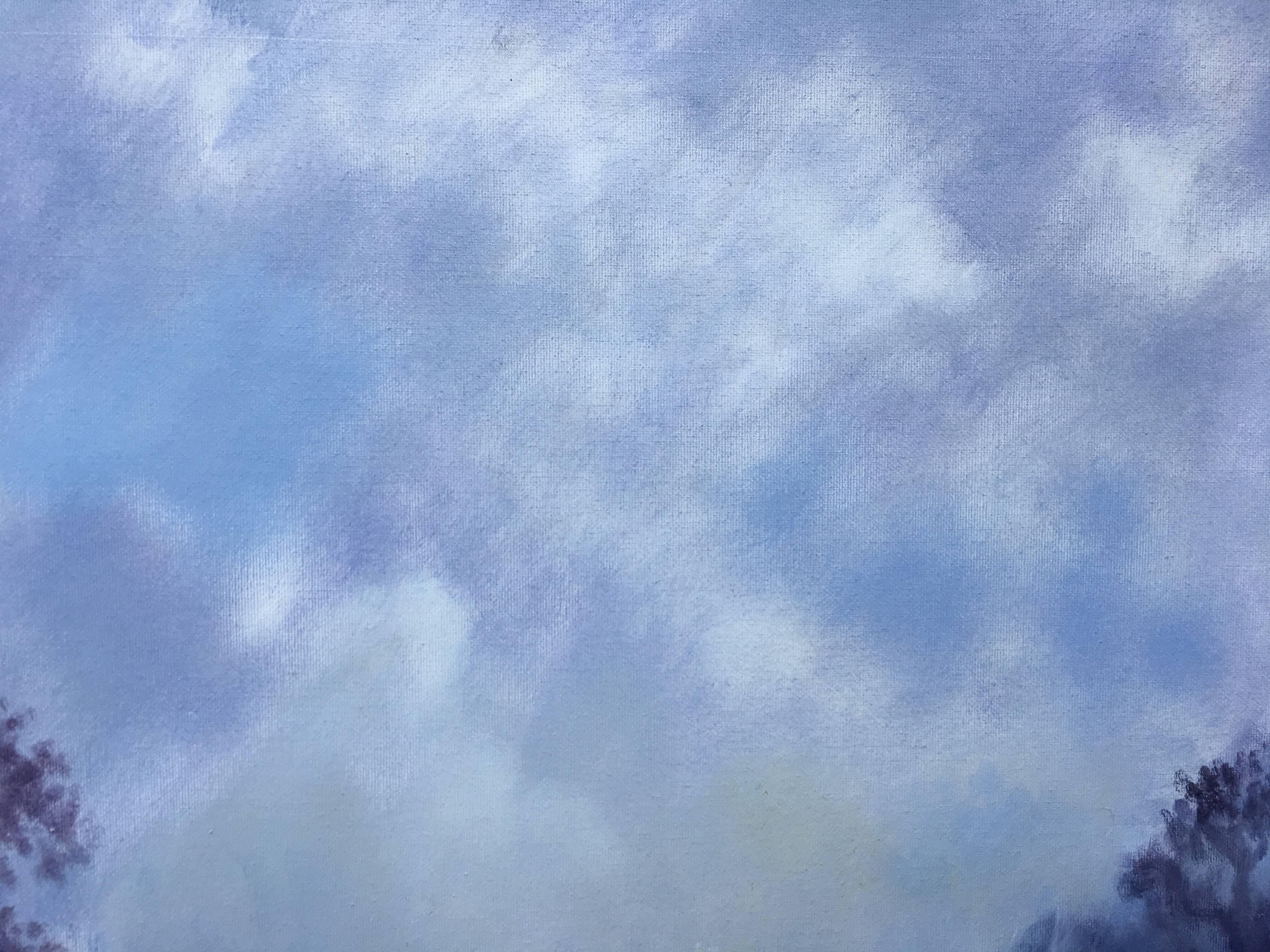 Cloudy morning – Painting von Sheila Querre