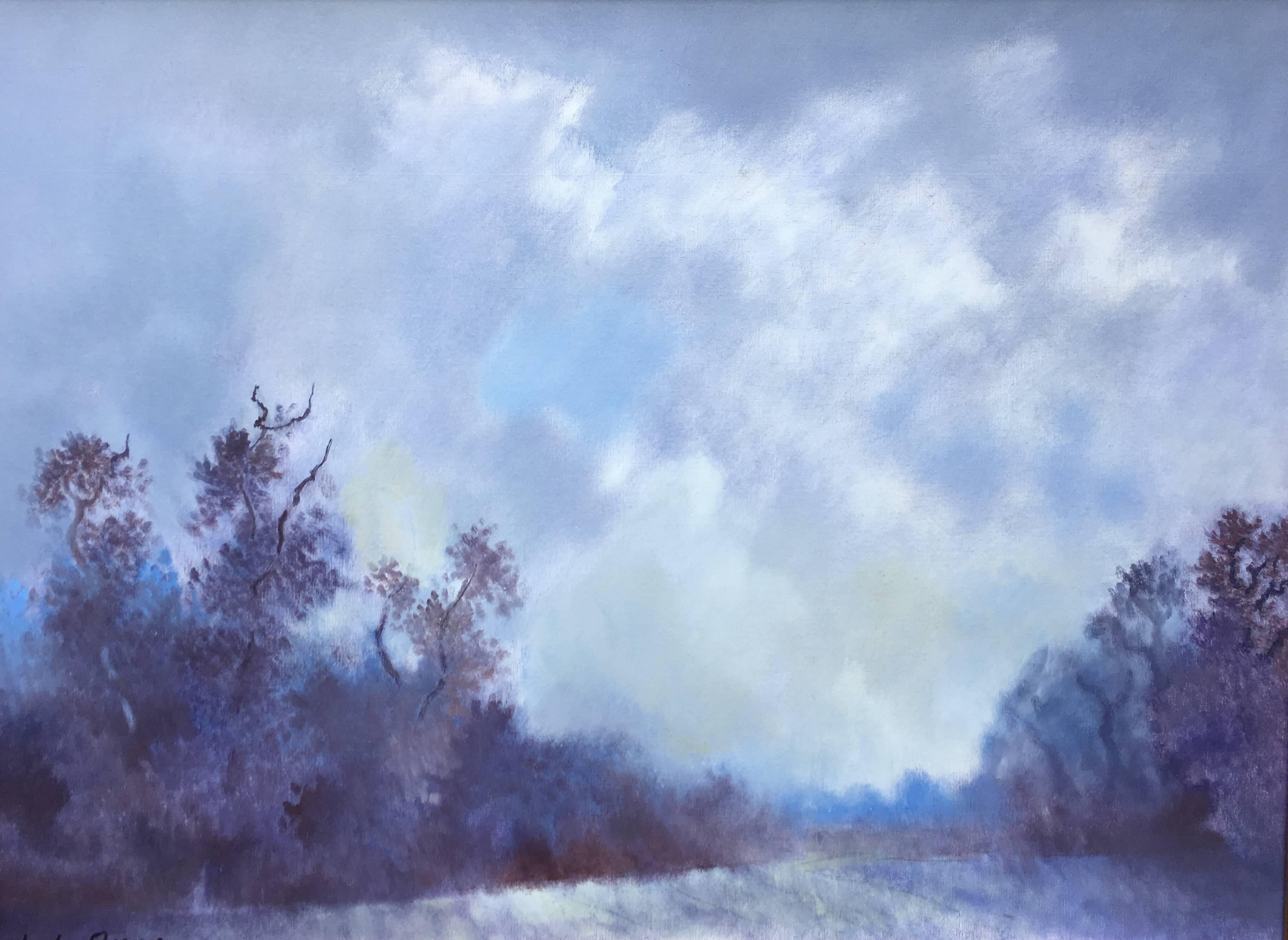 Sheila Querre Landscape Painting - Cloudy morning