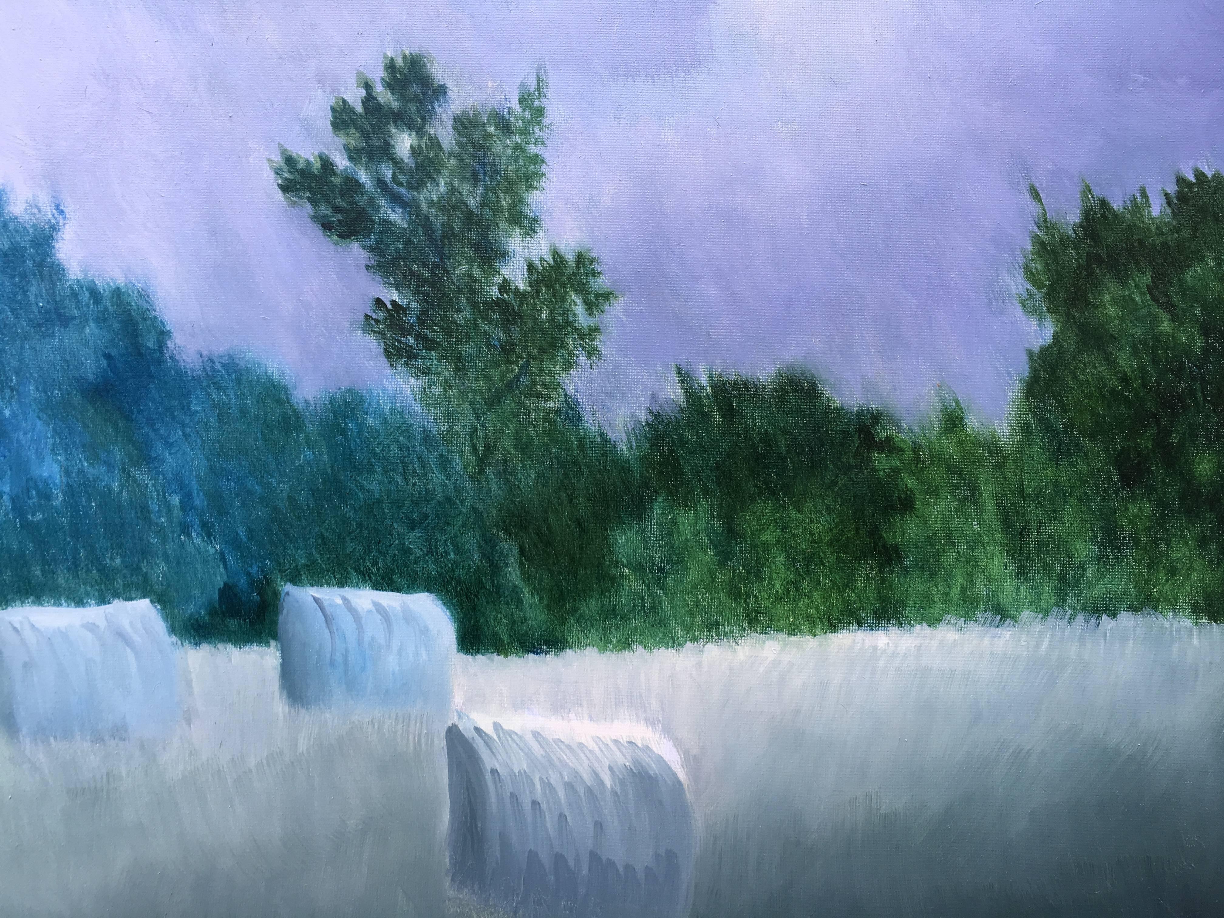 The three wheat bales – Painting von Sheila Querre