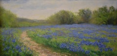 "WILD FLOWERS AT THE LOOP" BLUEBONNETS BY TEXAS ARTIST SHEILA SWANSON