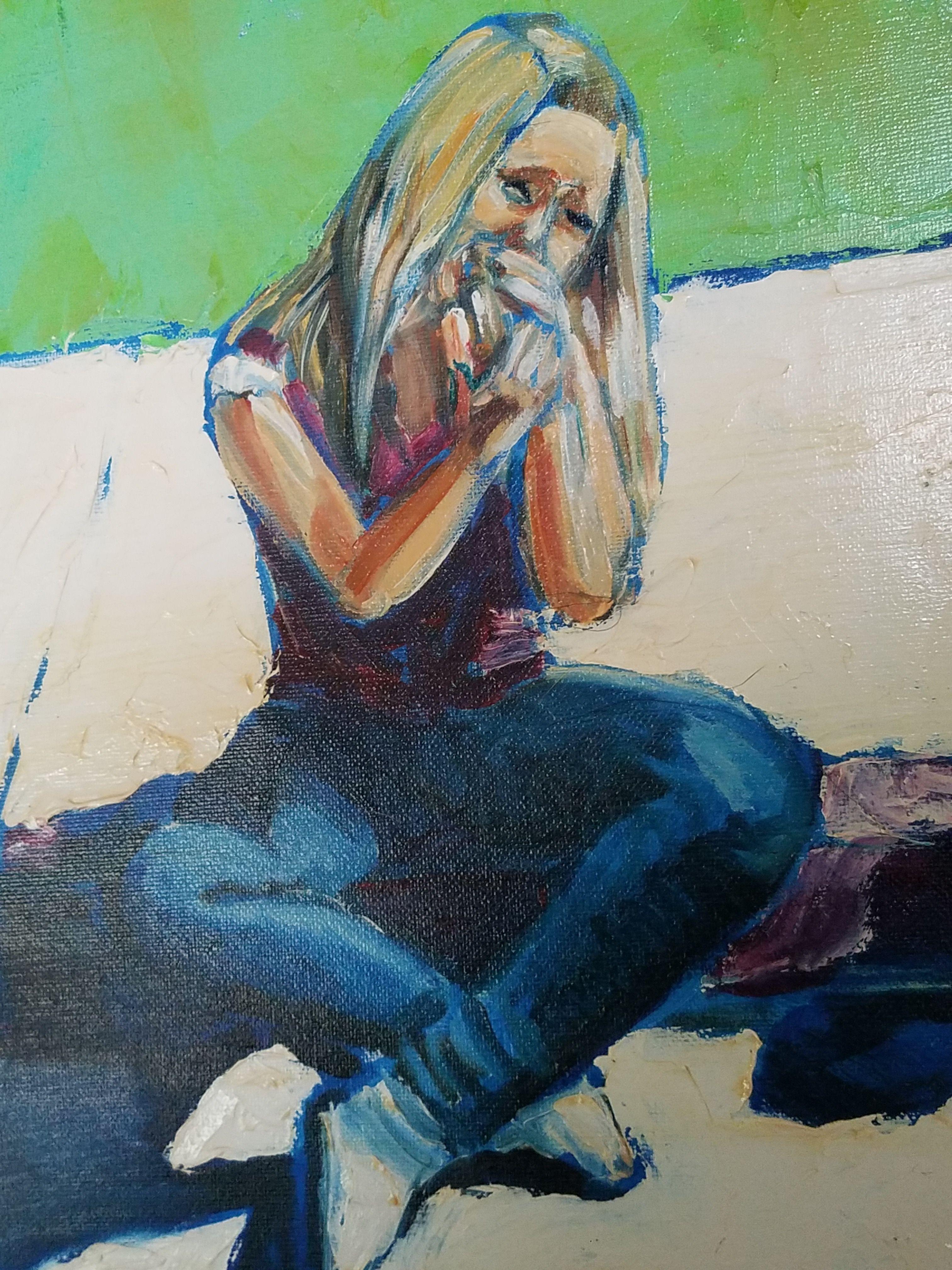 Hot Dawg, Pittura, Olio su tela - Painting Impressionismo di Sheila Tajima