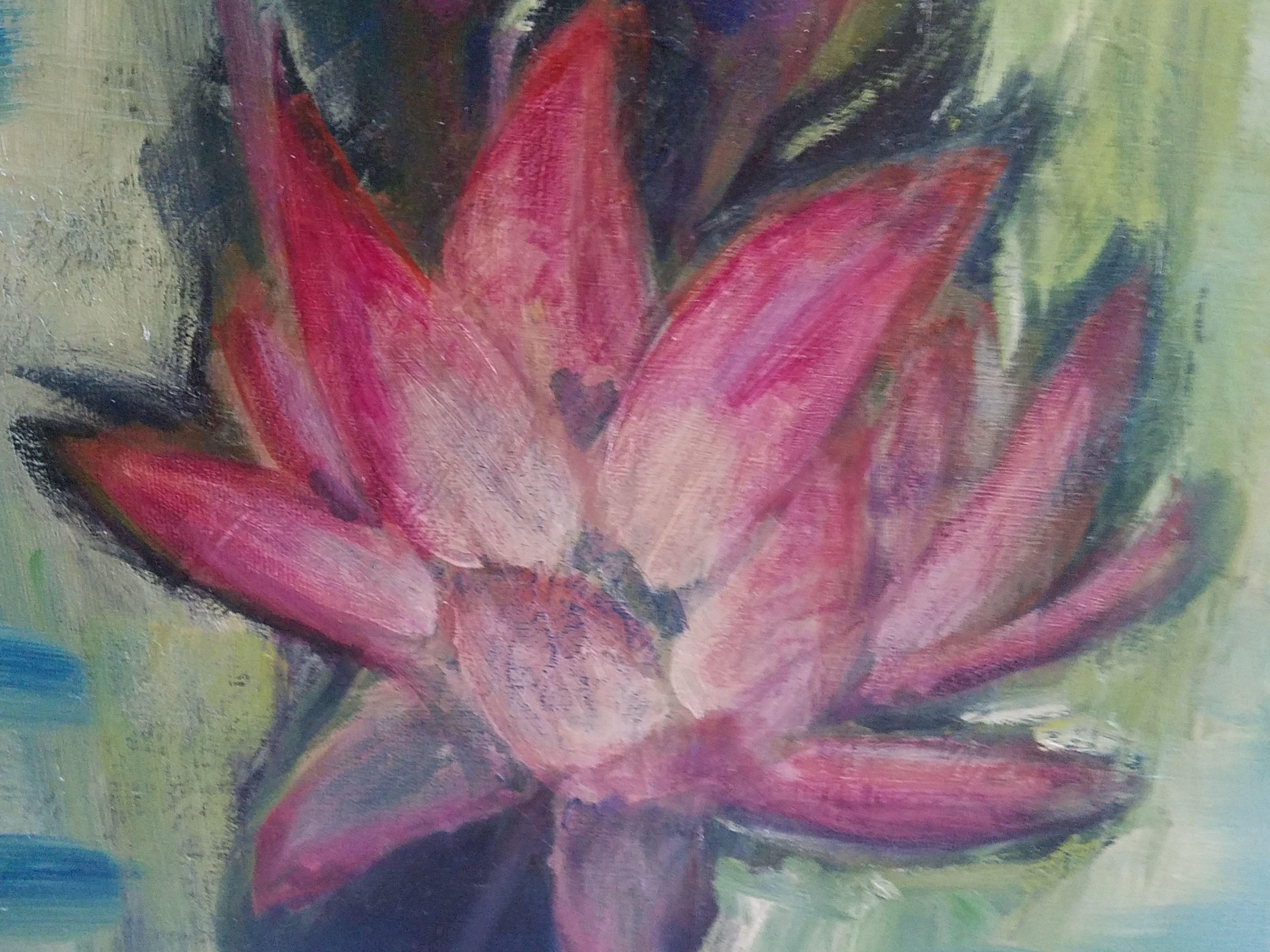 Nenuphar, Pittura, Olio su tela - Painting Impressionismo di Sheila Tajima