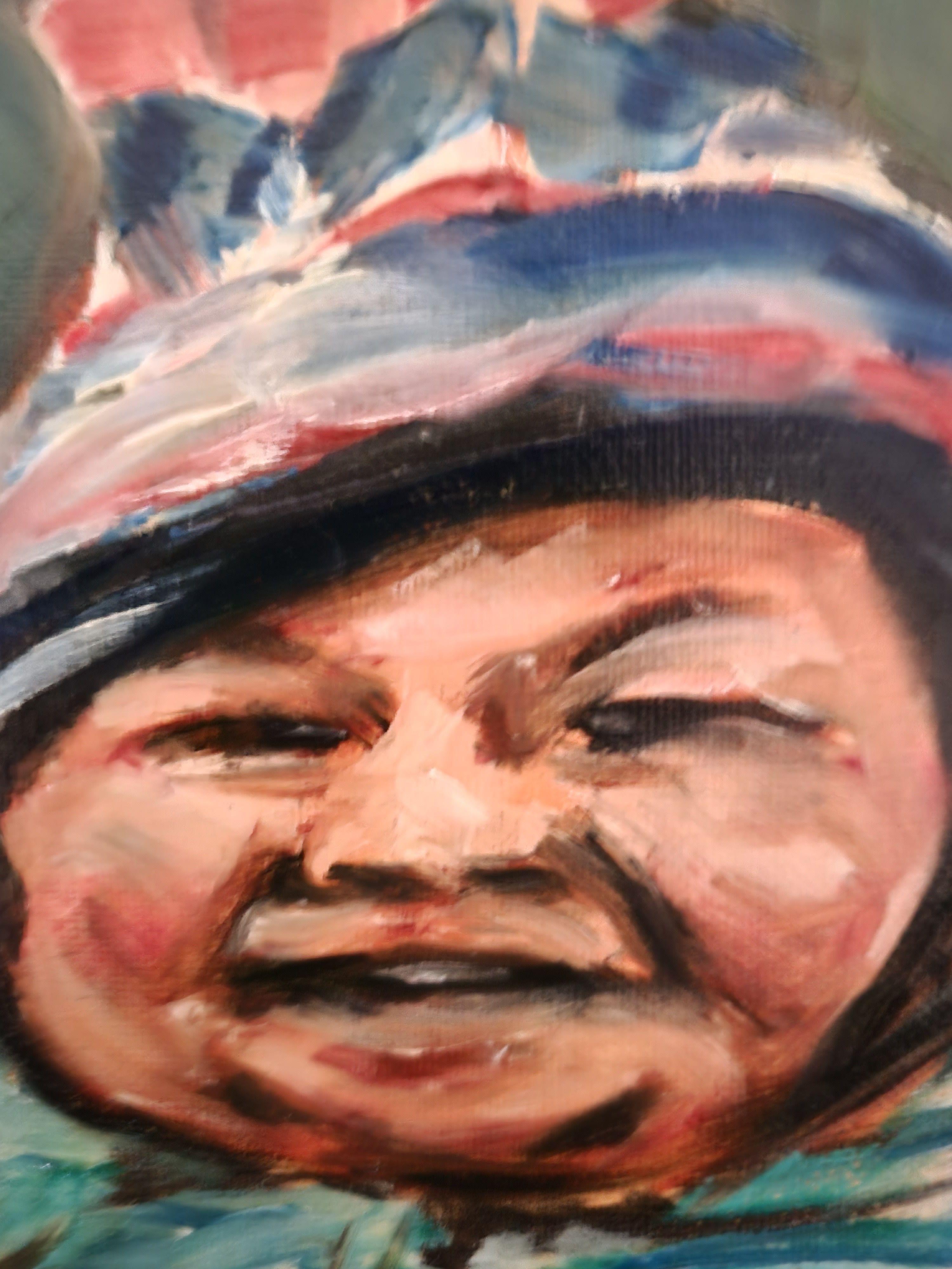 Sorrisi intorno, Pittura, Olio su pannello MDF - Painting Contemporaneo di Sheila Tajima