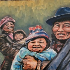 Sonrisas por todas partes, Pintura, Óleo sobre panel MDF
