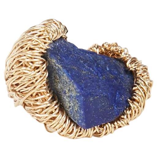 Sheila Westera's Lapis Lazuli and 14k Gold Liberty Ring For Sale