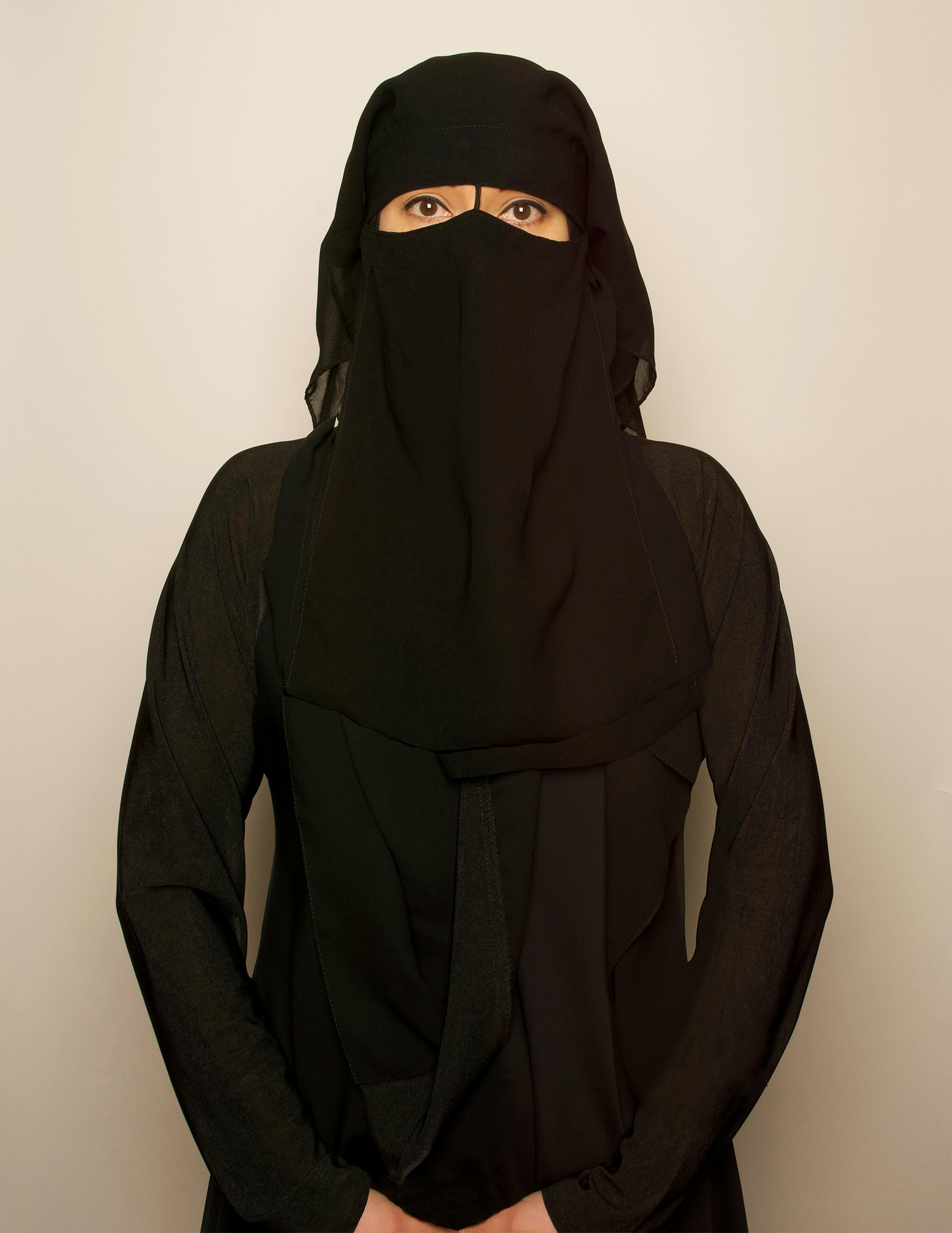 Sheinina Raj Figurative Photograph - Saudi Arabian Woman, contemporary, photography, selfportraiture, black 