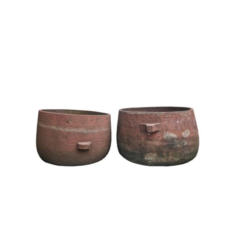 Primitive Shekhawati Desert Zone, India, Monolithic Stone Pots with Handles For Sale