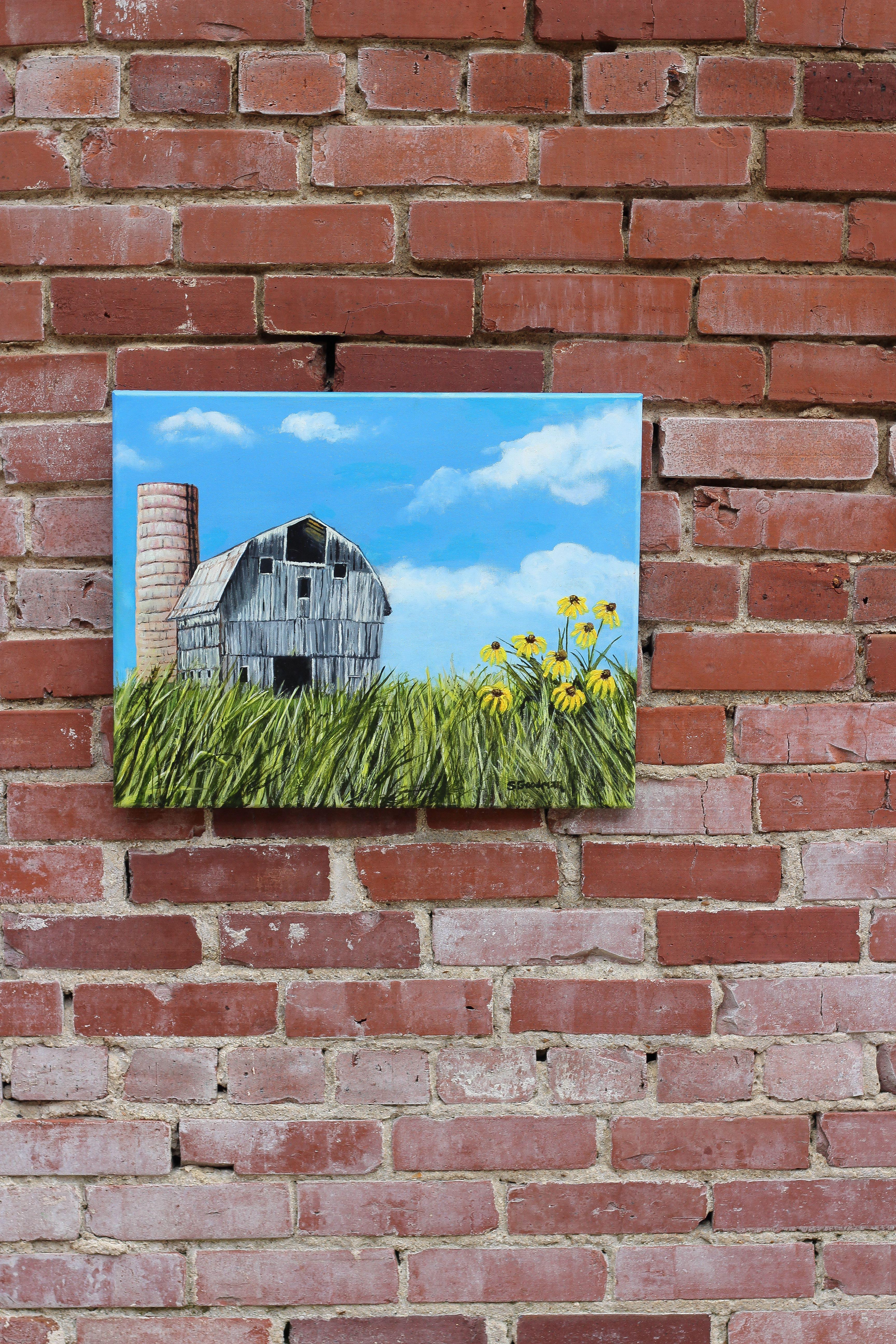 Barn and Silo, Oil Painting 1