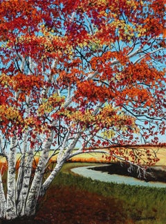Birch Trees, Oil Painting