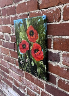 Coquelicots, peinture à l'huile