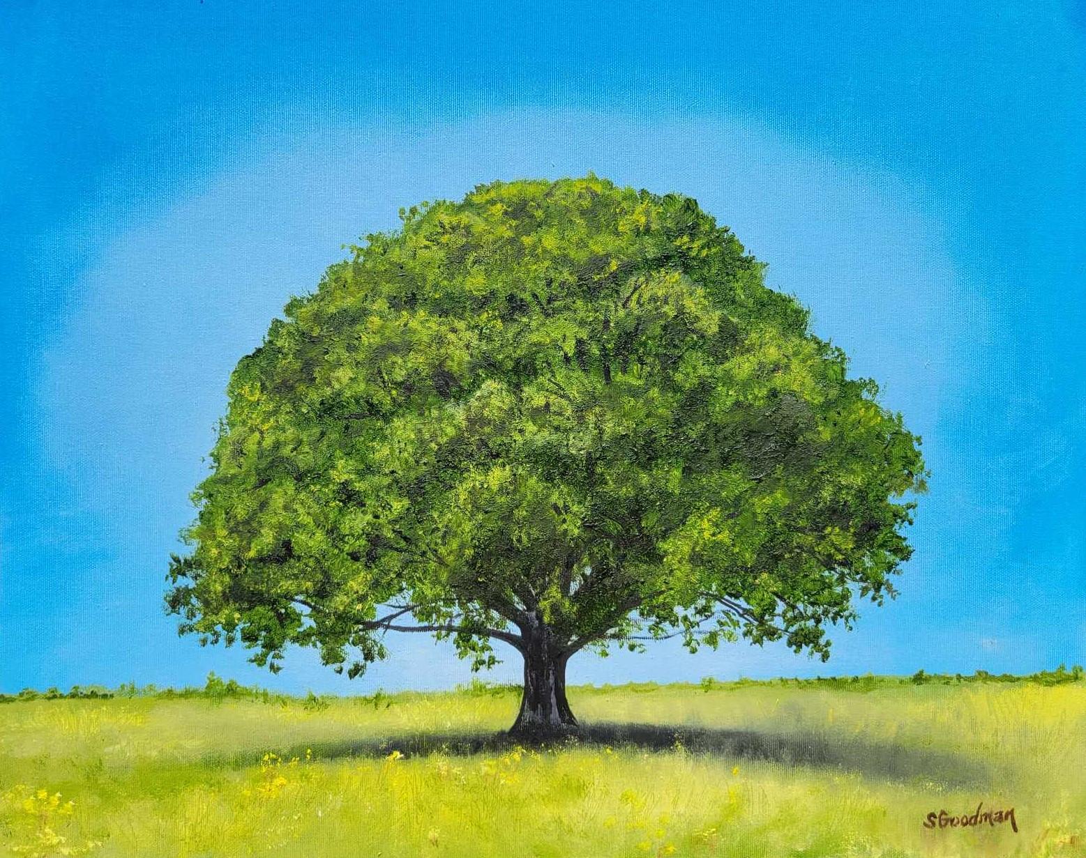 The Mighty Oak, Ölgemälde – Art von Shela Goodman