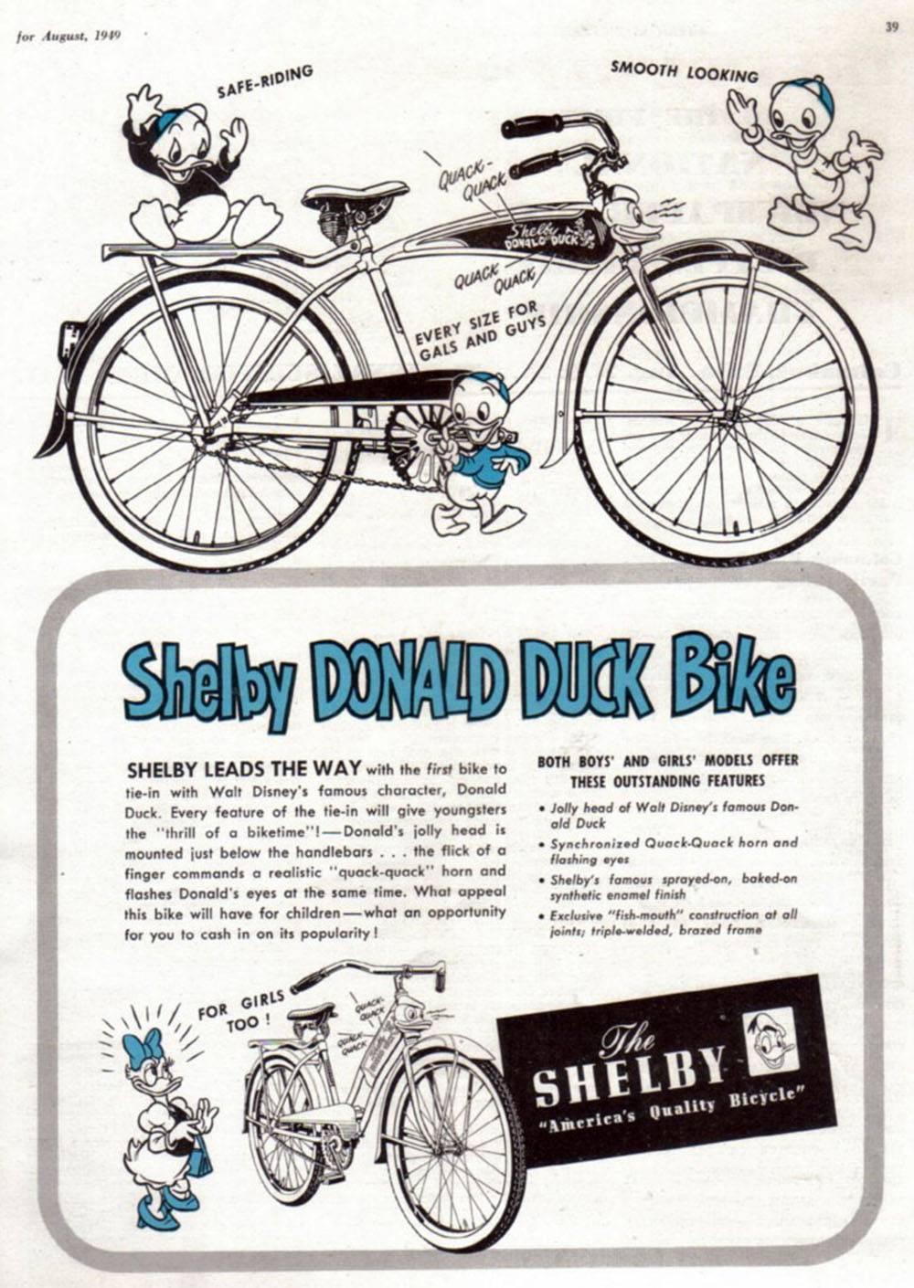 shelby donald duck bike