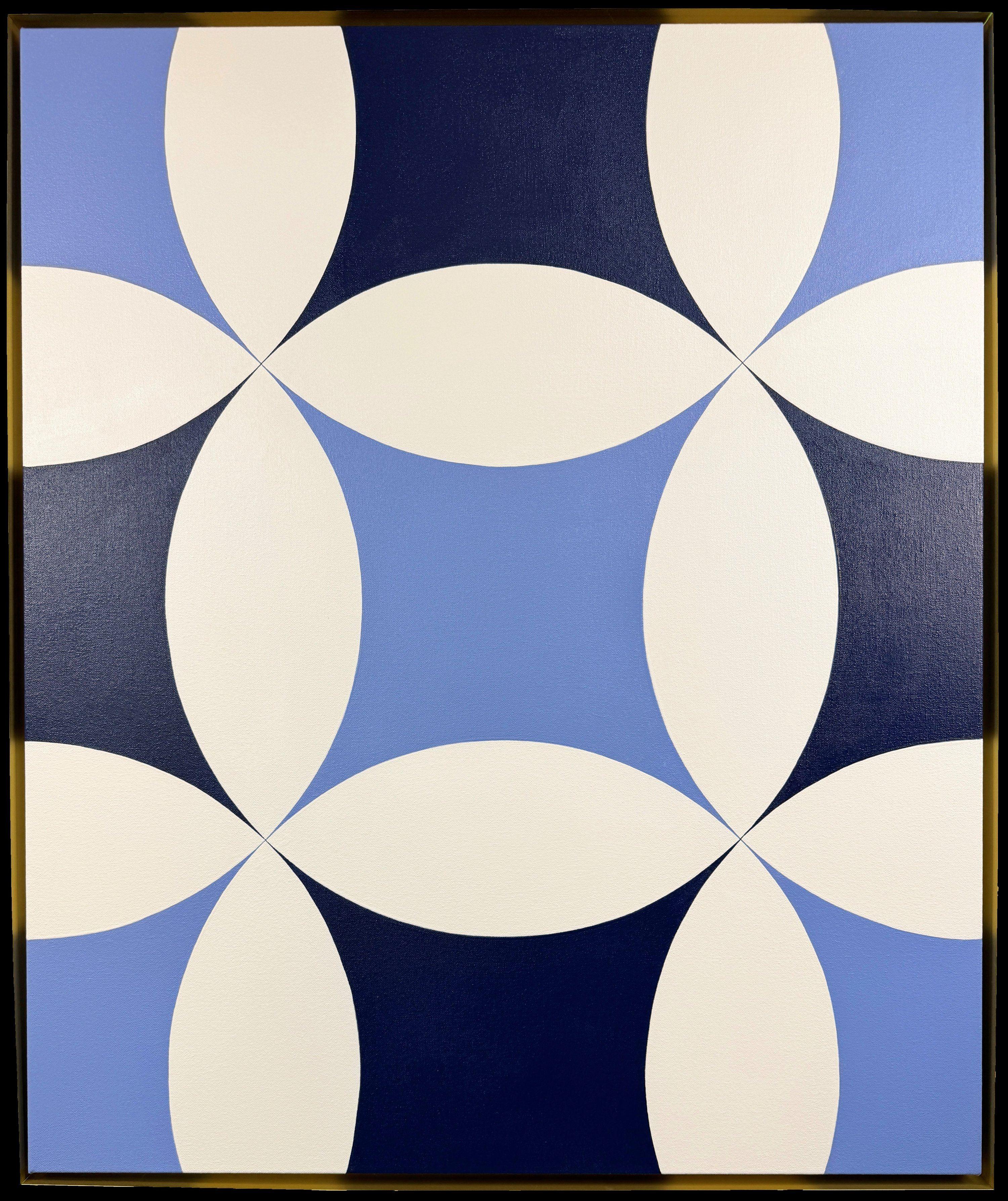 Great Expectations, Geometric, Blue, Painting, Female Artist