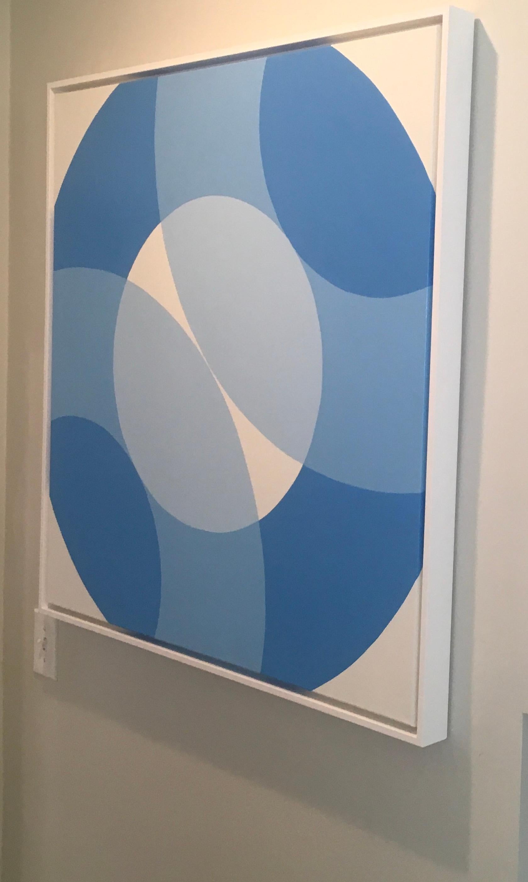 In the Ring (Blau), Abstract Painting, von Shelby K. Smith