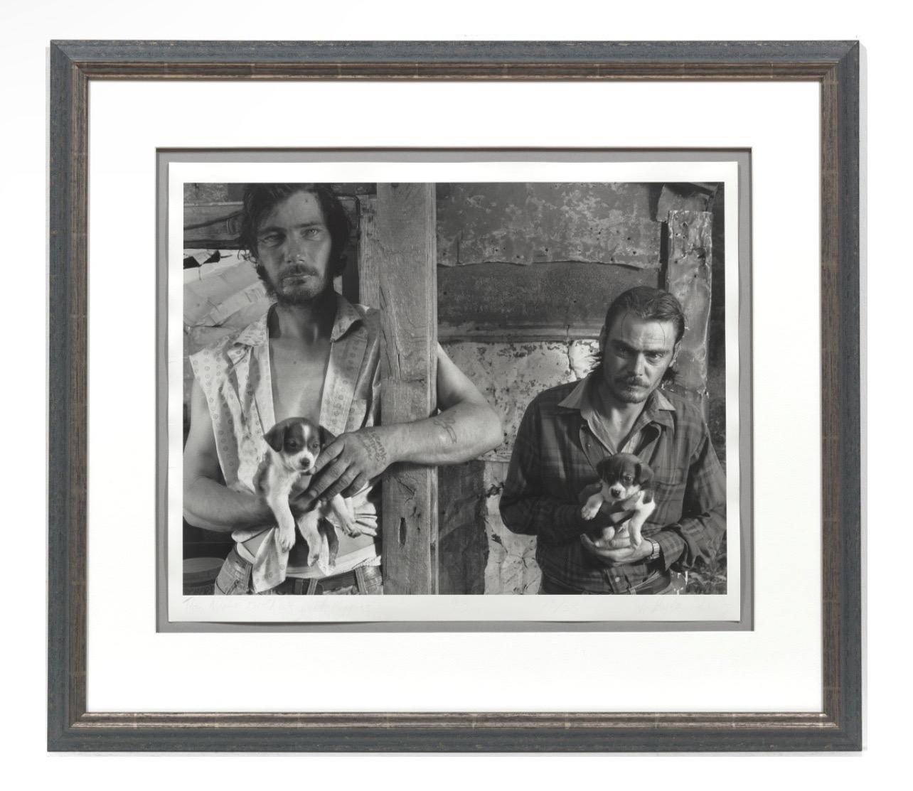 Shelby Lee Adams (American, b. 1950).
The Napier brothers with Puppies
Silver gelatin print, 25/25.
Signed in pencil lower left, titled and dated 1993.
Dimensions: 16