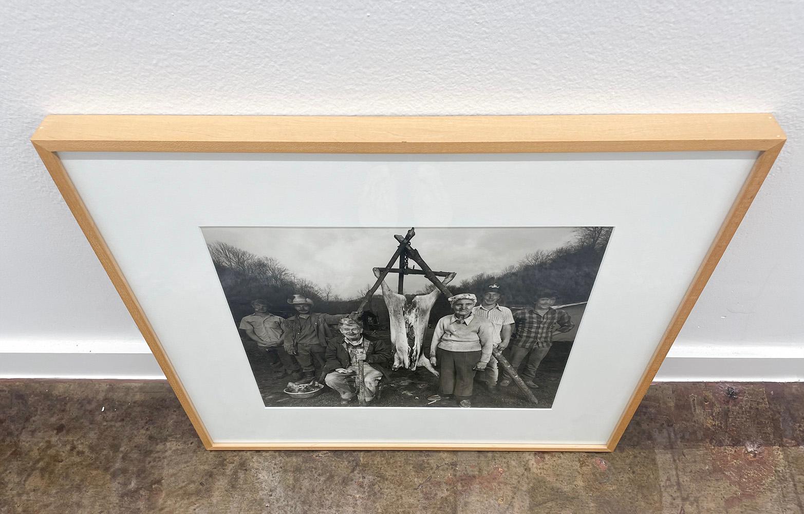 Hog Killing - Appalachia, Family, South, Black and White, Documentary - Contemporary Photograph by Shelby Lee Adams