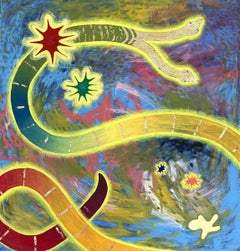 'Duality' - surrealism - fauvism - colorful - portrait - mythology - snakes