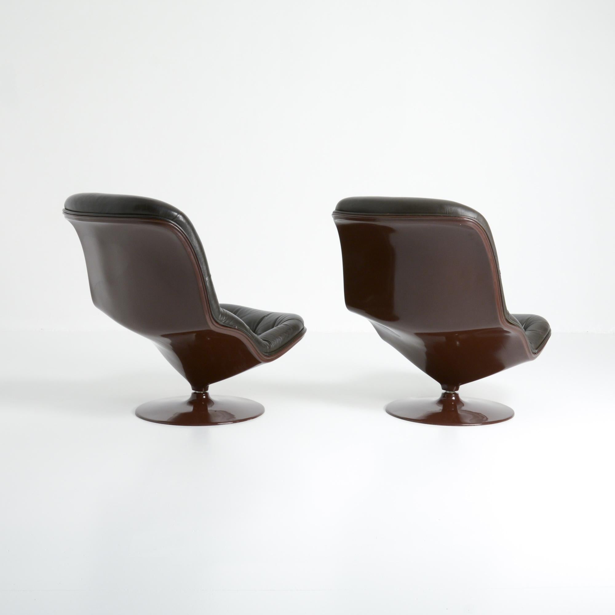 Belgian Shelby Lounge Chairs with Ottoman by Georges van Rijck