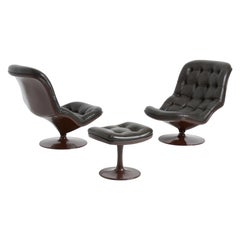 Vintage Shelby Lounge Chairs with Ottoman by Georges van Rijck