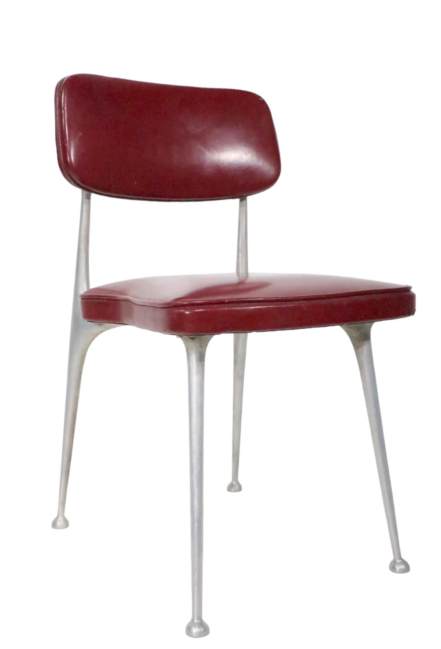 Shelby Williams Gazelle Cast Aluminum and Vinyl Chair, circa 1960s For Sale 6