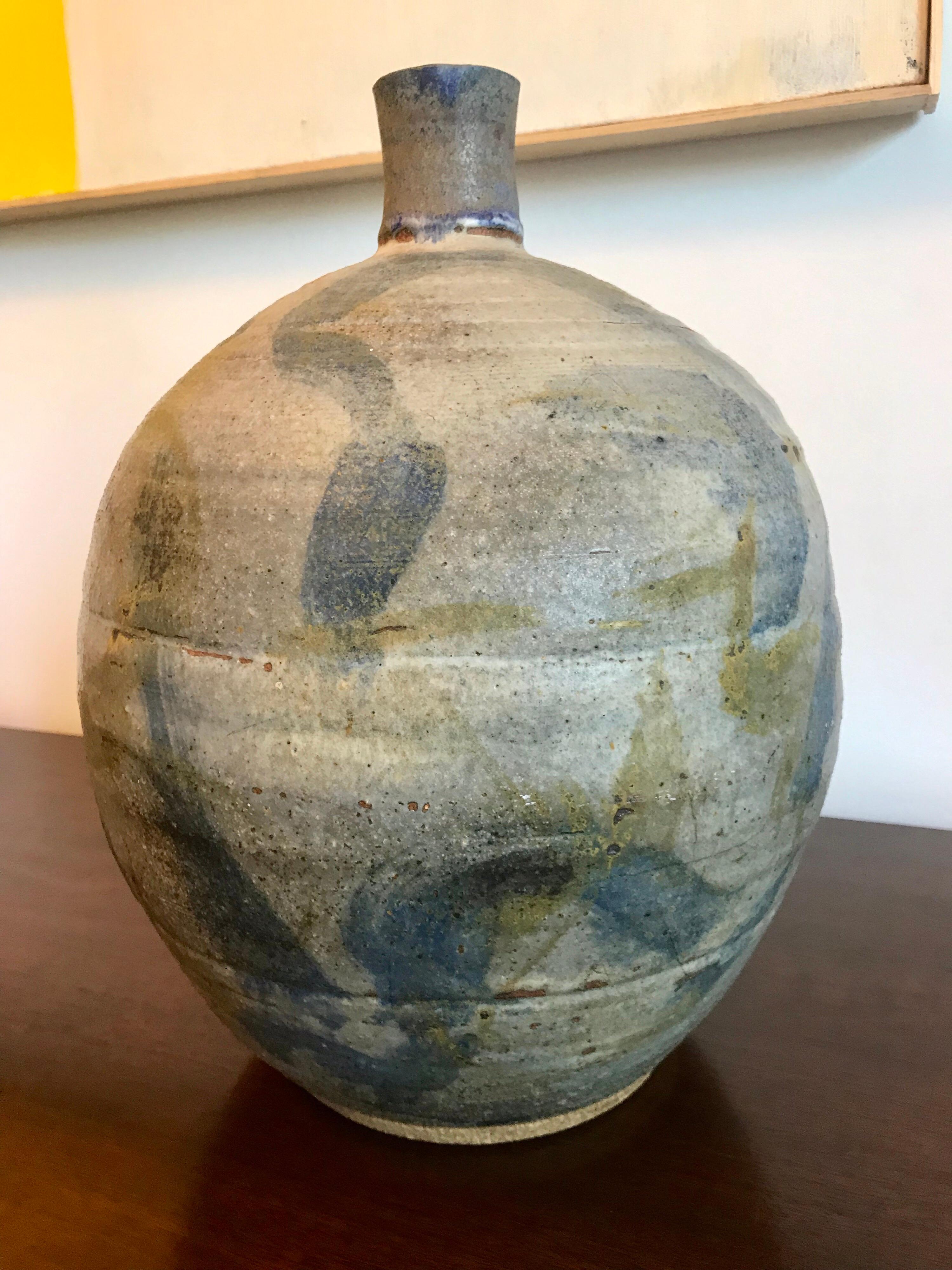 Glazed Sheldon Kaganoff Studio Pottery Vase