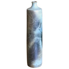 Sheldon Kaganoff Tall Stoneware Floor Vase