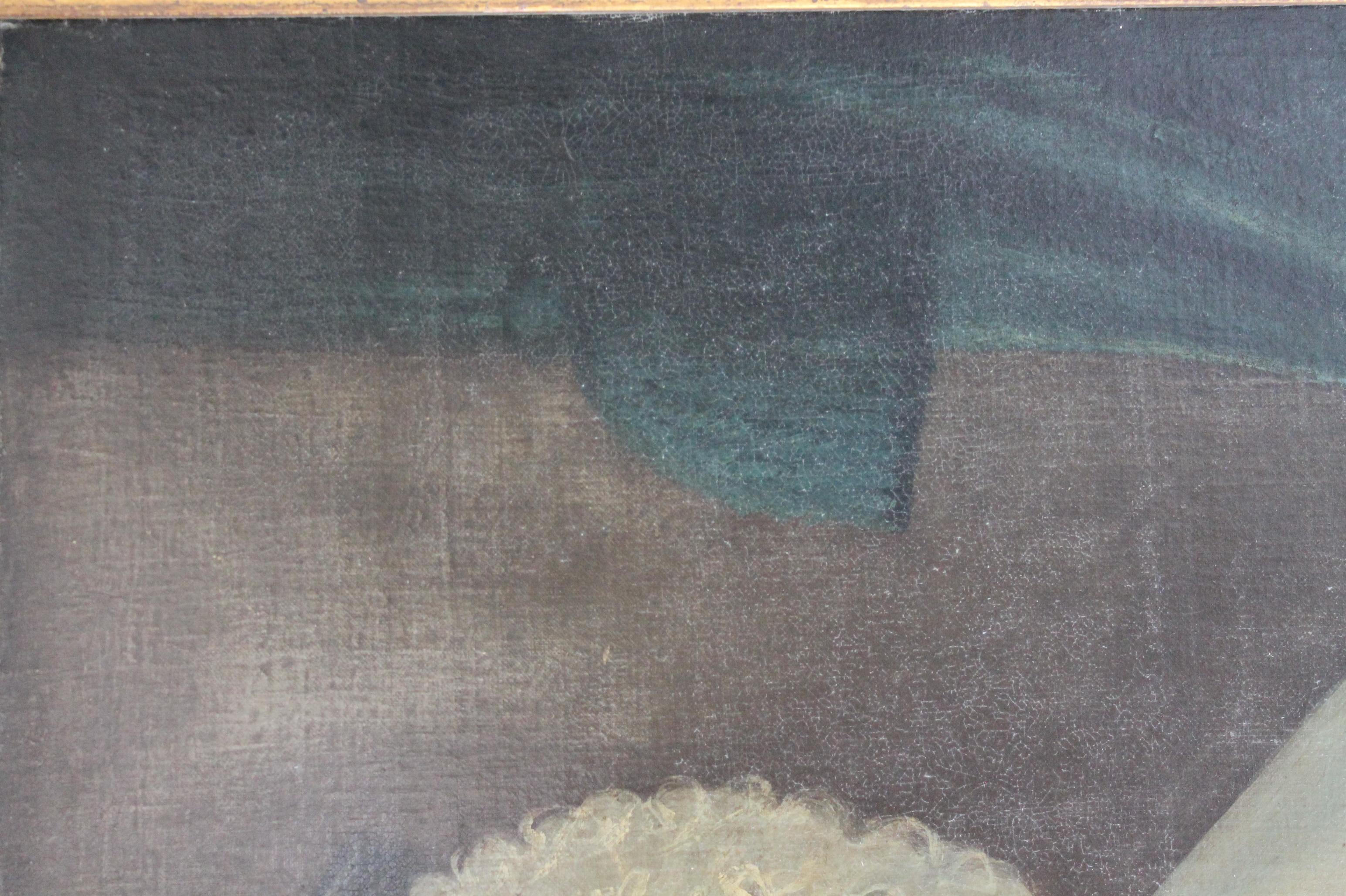Sheldon Peck (zugeschrieben) „Porträt einer Frau mit einem Buch“ (Leinwand) im Angebot