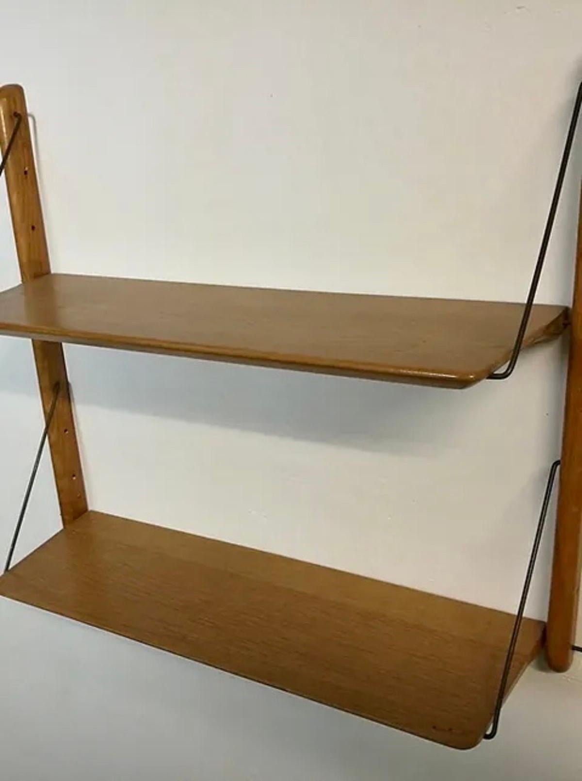 Mid-20th Century Shelf by Jacques Hauville for BEMA France 1950s. For Sale