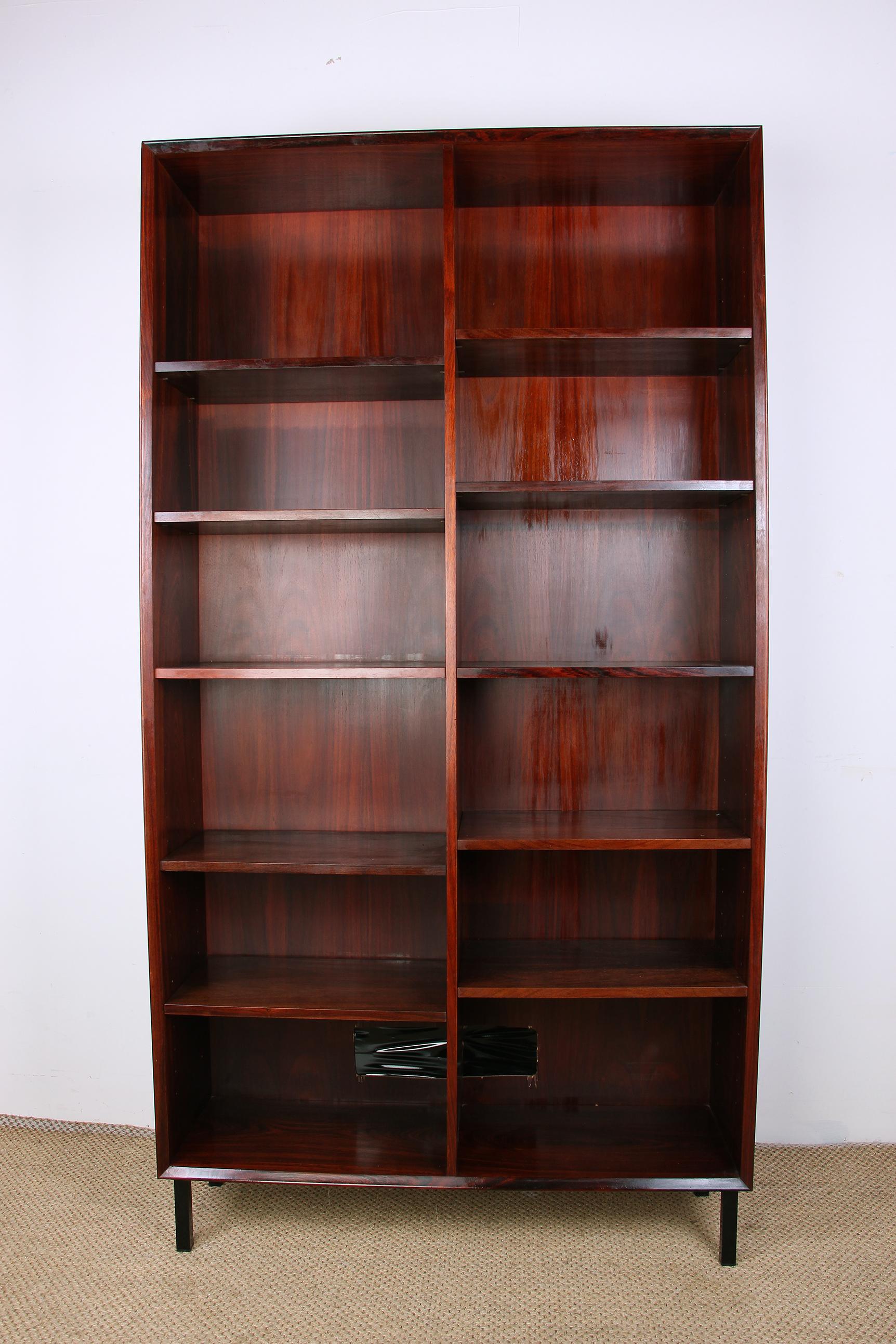 Shelf, High Danish Bookcase in Rosewood by Erik Brouer, 1960 For Sale 1