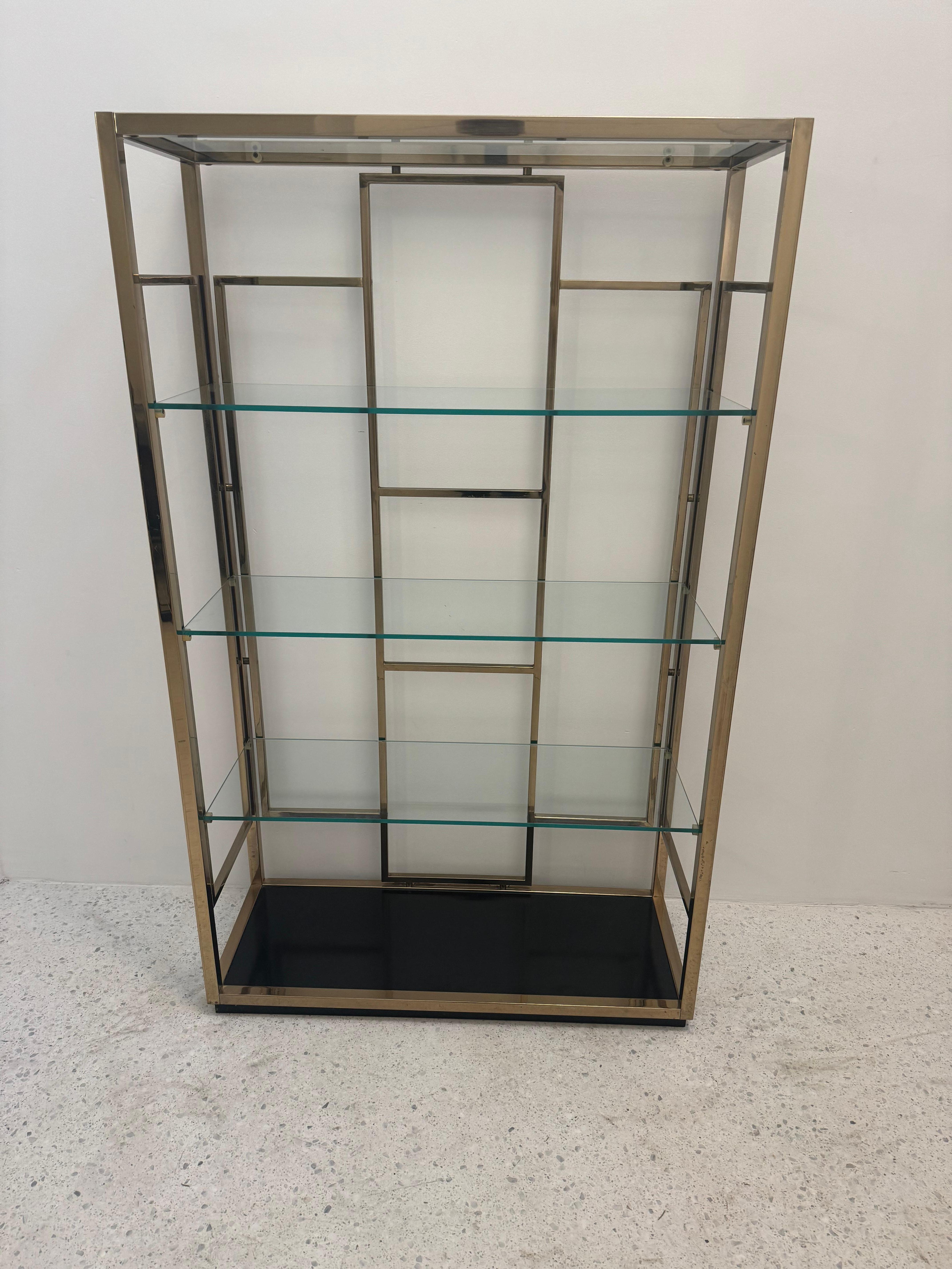 Shelf in gilded metal, 1970's For Sale 3