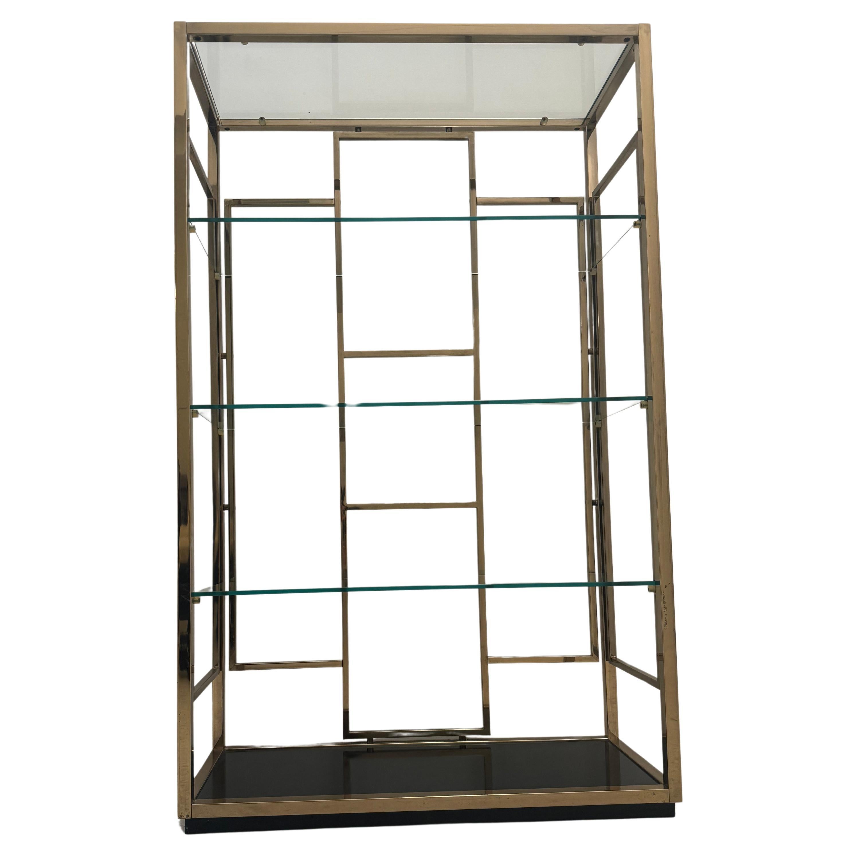 Shelf in gilded metal, 1970
s For Sale