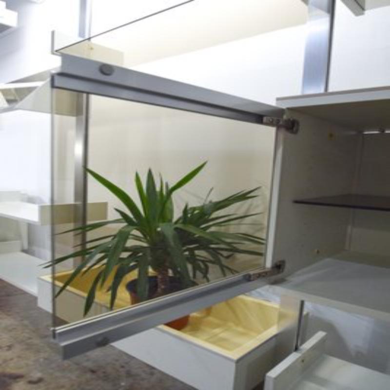 Regal aus Glas von Michel Duraoy für Ligne Roset, 1970er Jahre (Aluminium) im Angebot