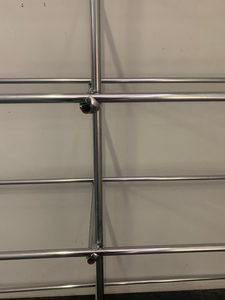 Shelf in Tubular Chrome with Metal Clamps from S.B.E., 1960s For Sale 5
