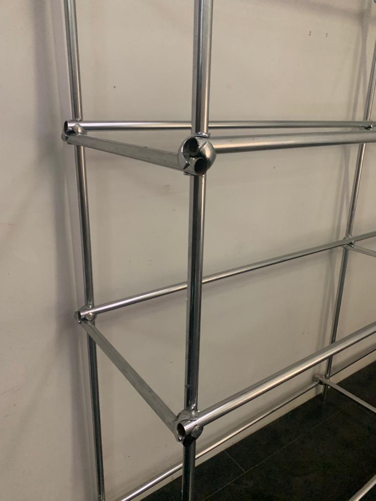 Shelf in Tubular Chrome with Metal Clamps from S.B.E., 1960s For Sale 7