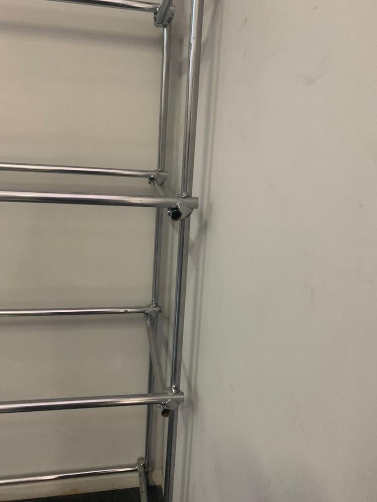 Shelf in Tubular Chrome with Metal Clamps from S.B.E., 1960s For Sale 8