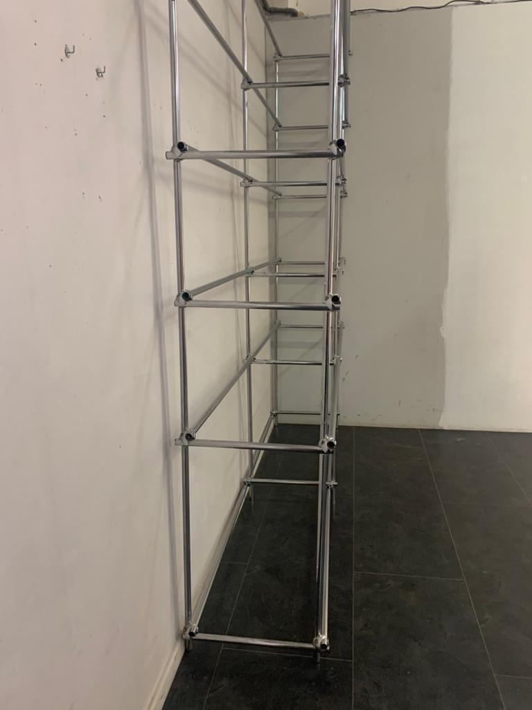 Shelf in Tubular Chrome with Metal Clamps from S.B.E., 1960s For Sale 3