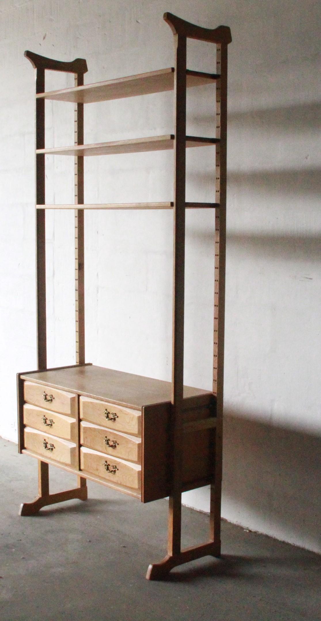 Shelf System Attr. to Henning Kjærnulf, Oak Danish In Good Condition In Store Heddinge, DK