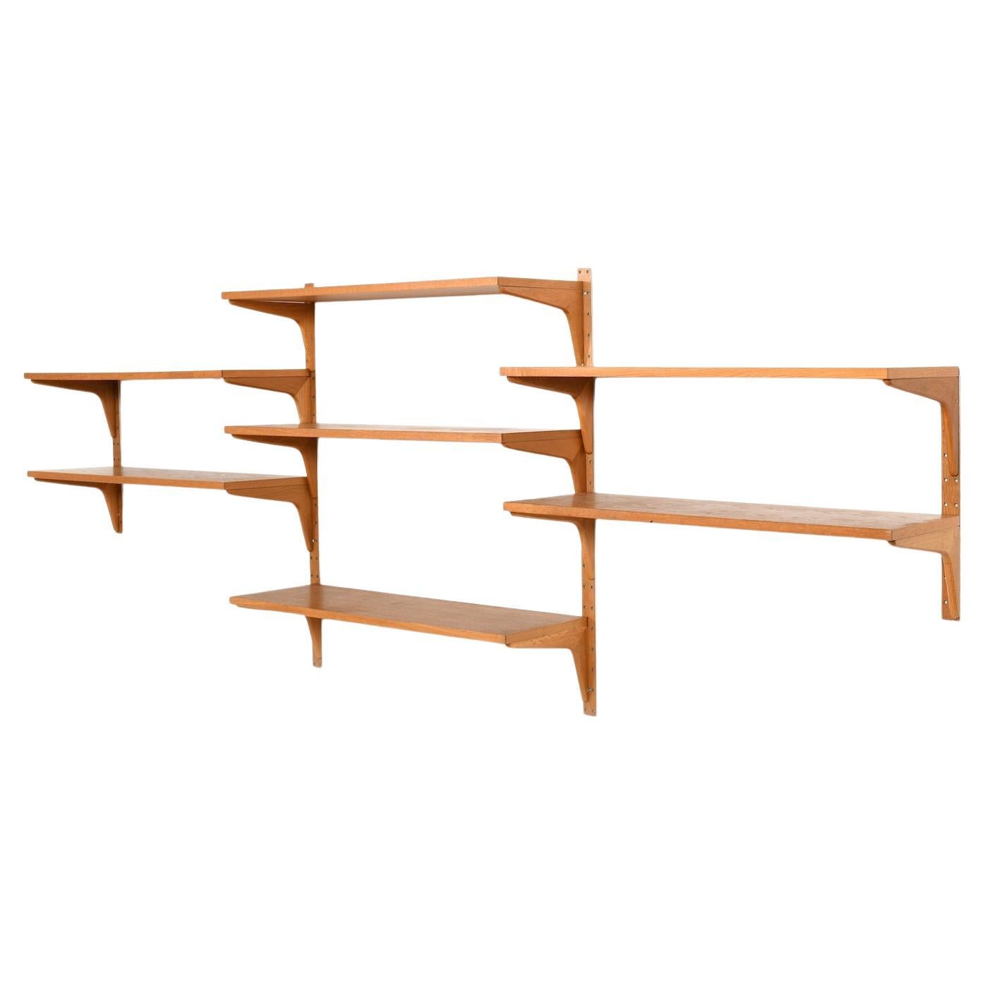 Regalsystem in Eiche von HG Furniture Dänemark 1960er Jahre im Angebot