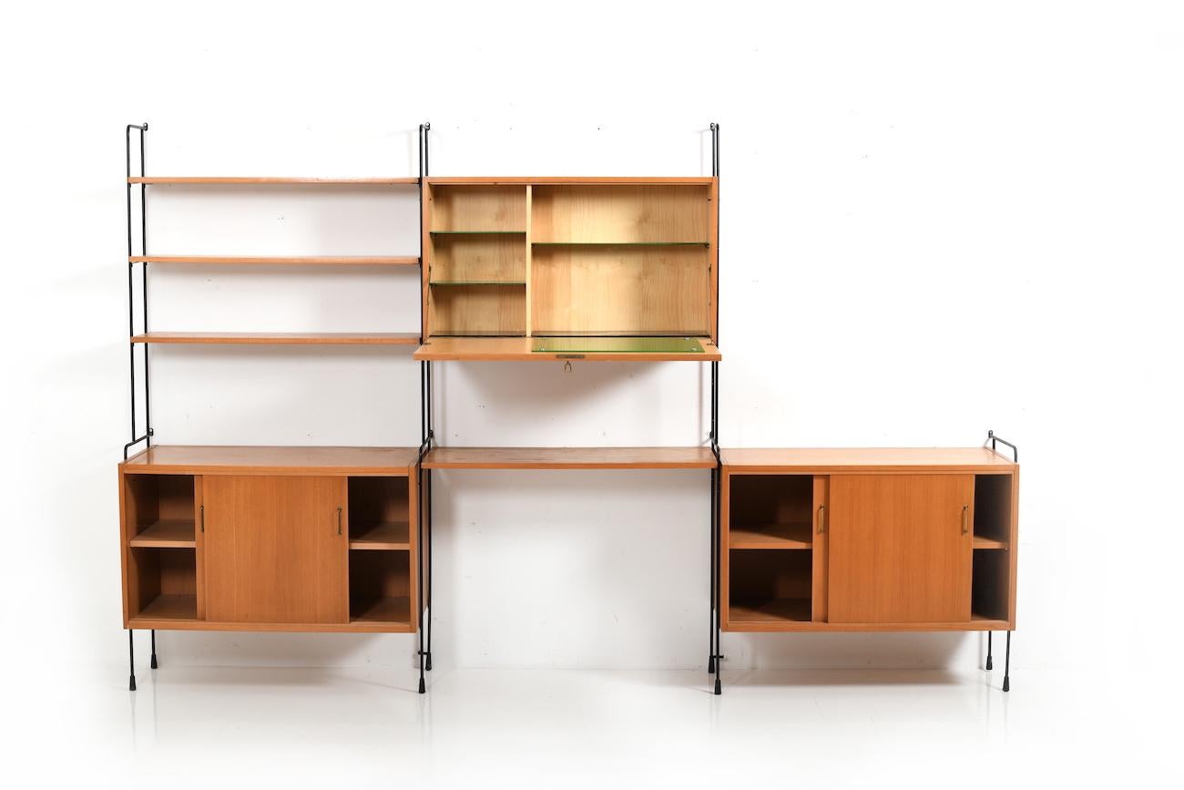 Mid-Century Modern Shelf System Model Omnia in Ash by Ernst Dieter Hilker, 1960s For Sale