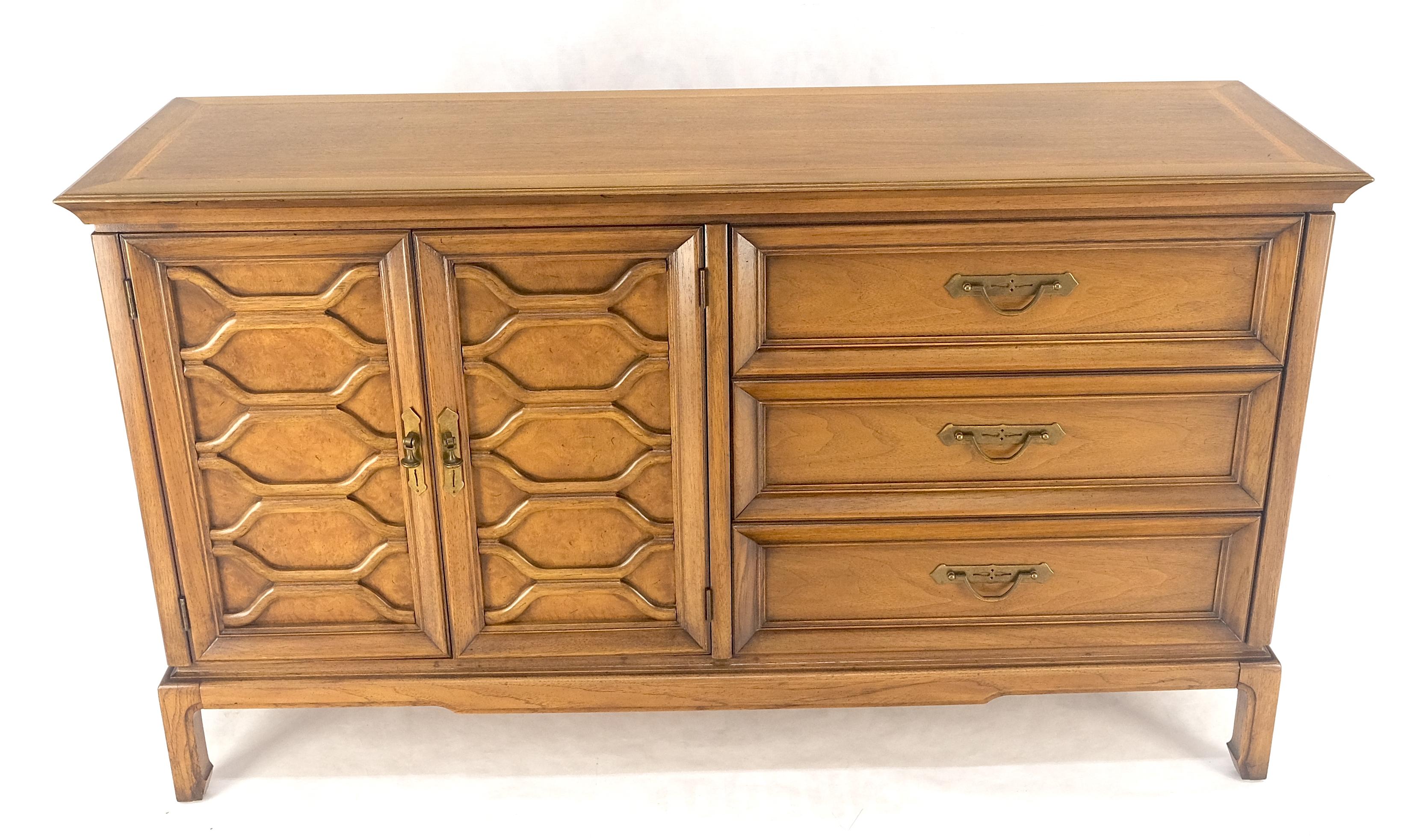 Scaffale A due ante Scomparto 3 Cassetti Noce chiaro Comò compatto Credenza MINT! in vendita 5