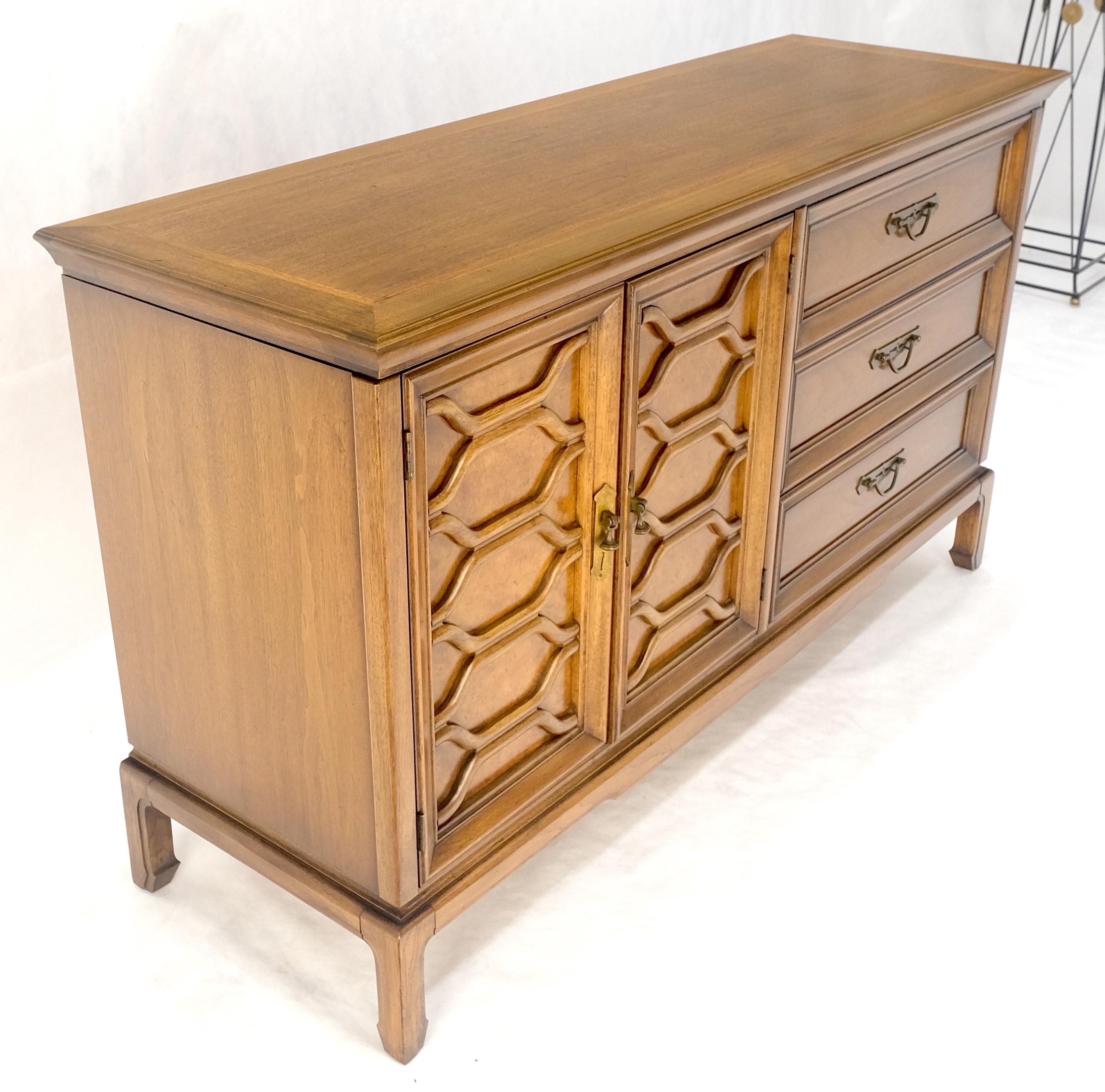 Scaffale A due ante Scomparto 3 Cassetti Noce chiaro Comò compatto Credenza MINT! in vendita 6