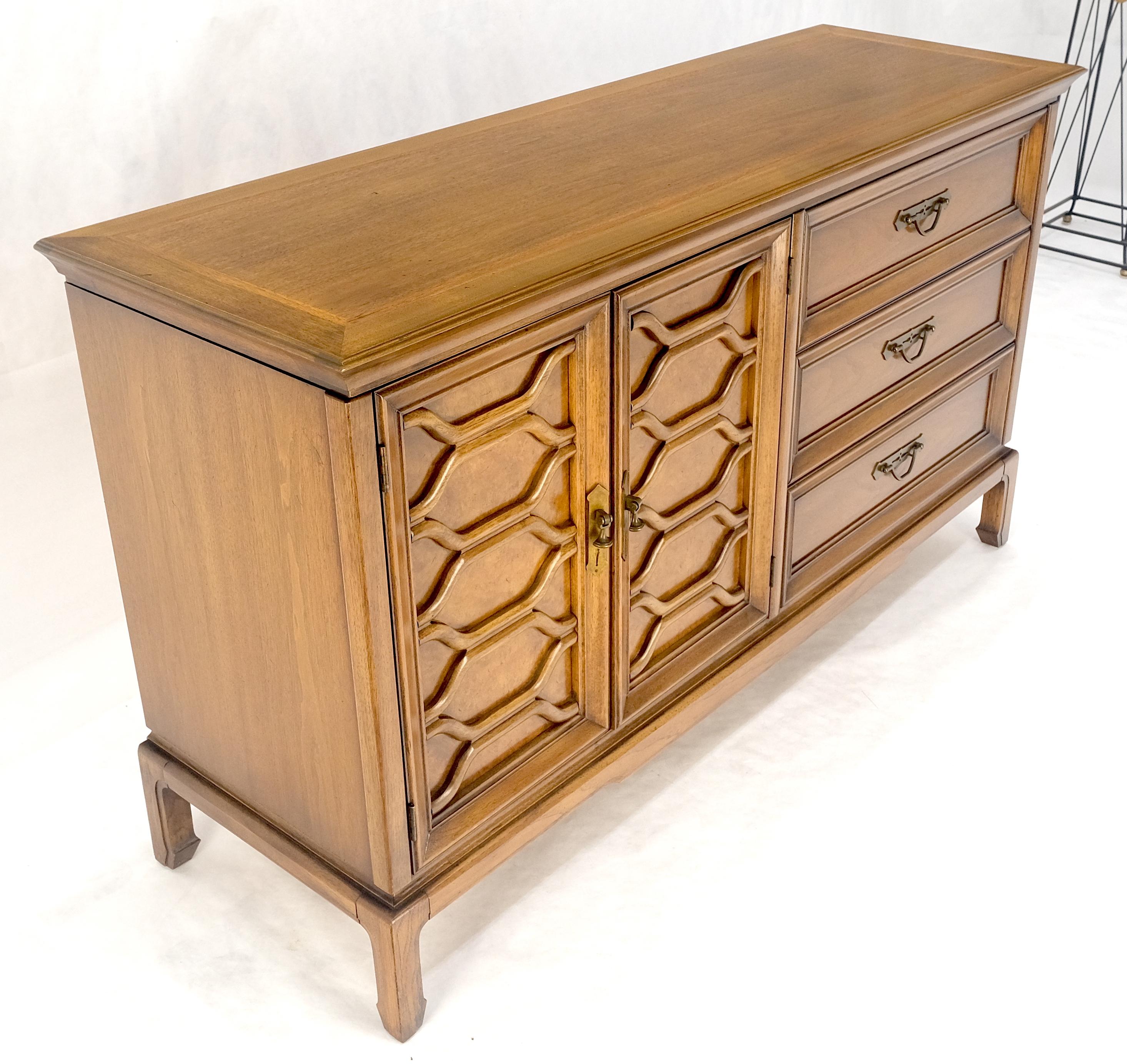 Scaffale A due ante Scomparto 3 Cassetti Noce chiaro Comò compatto Credenza MINT! in vendita 7