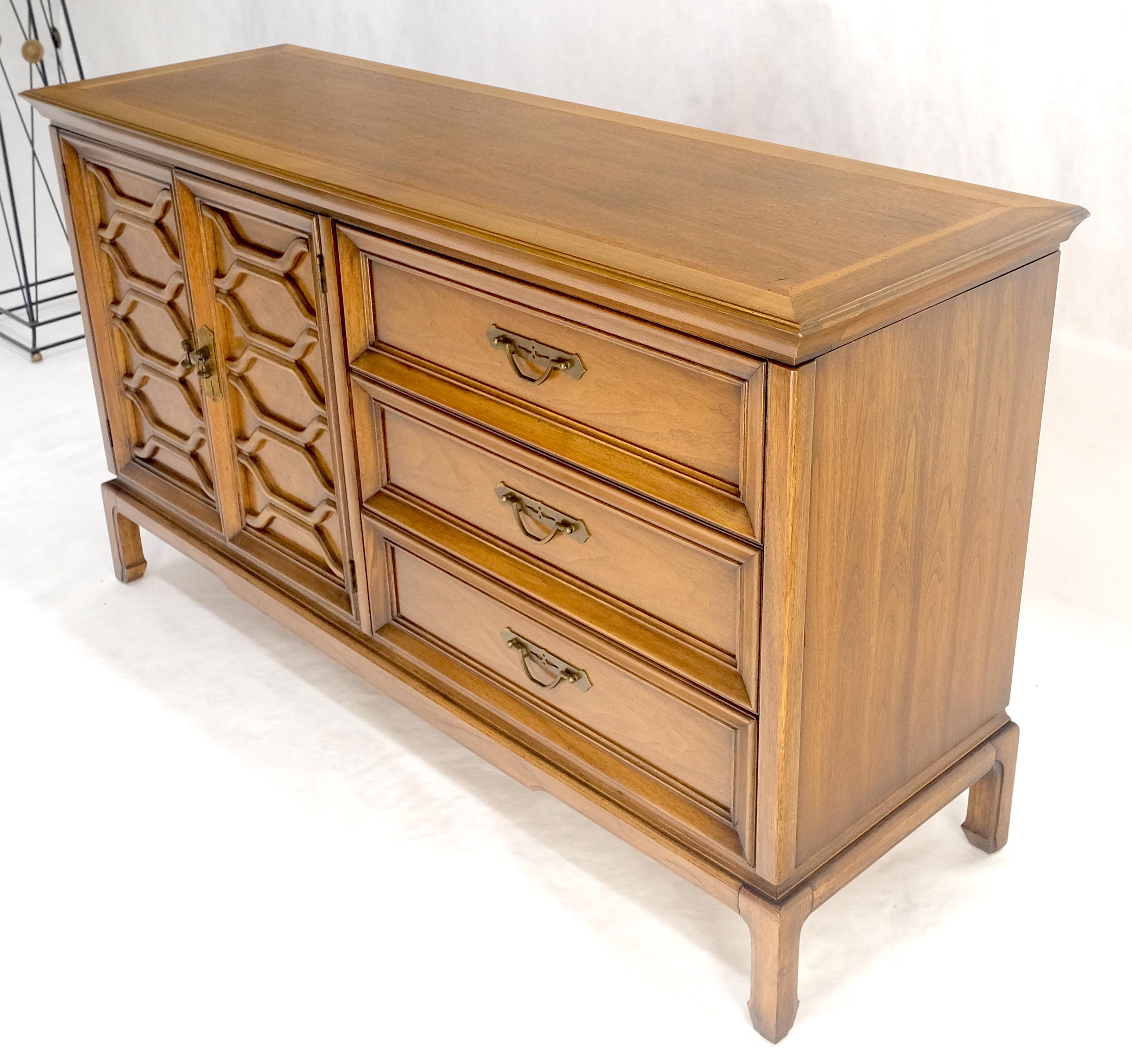 Scaffale A due ante Scomparto 3 Cassetti Noce chiaro Comò compatto Credenza MINT! in vendita 8