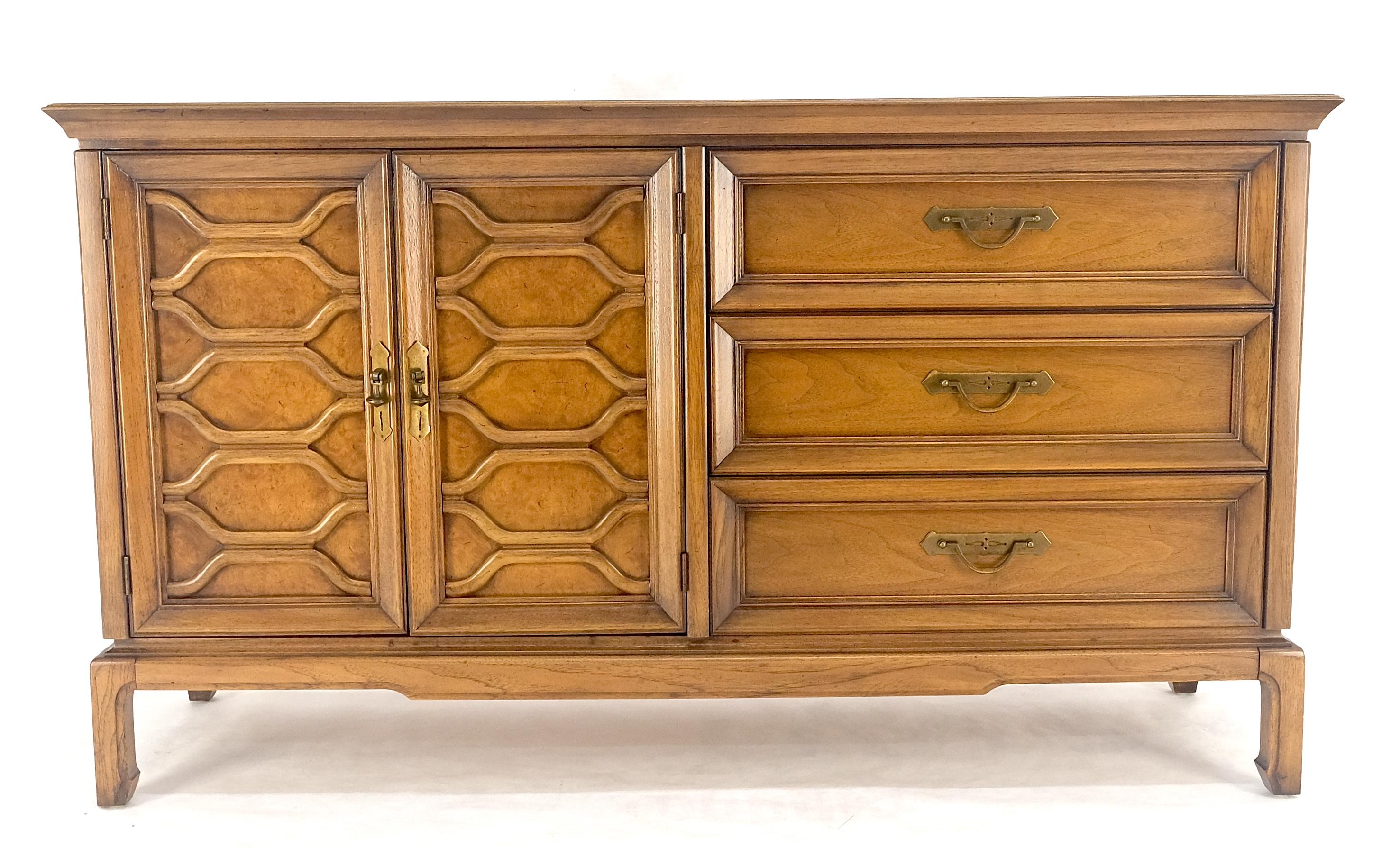 Scaffale A due ante Scomparto 3 Cassetti Noce chiaro Comò compatto Credenza MINT! in vendita 9