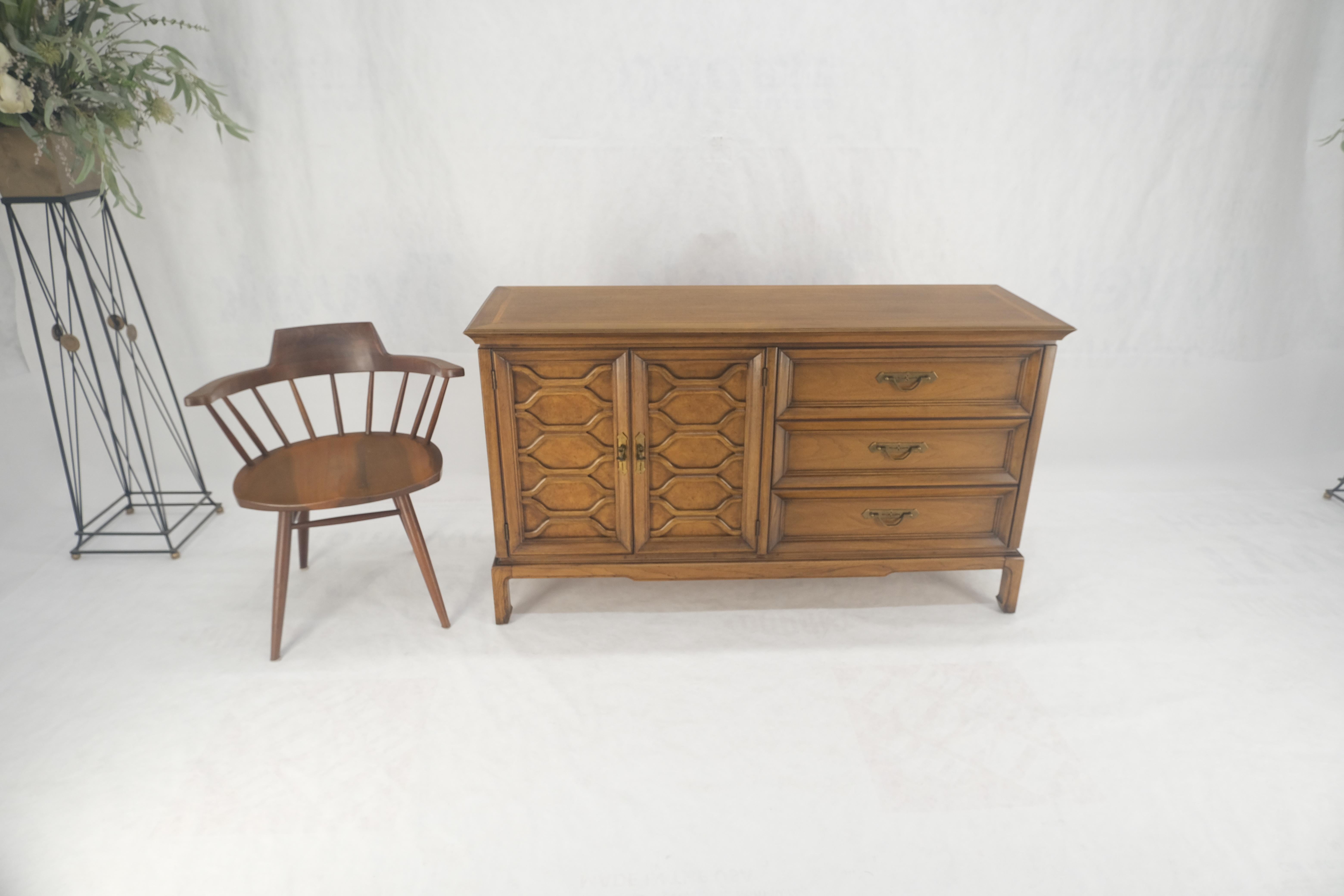 Americano Scaffale A due ante Scomparto 3 Cassetti Noce chiaro Comò compatto Credenza MINT! in vendita