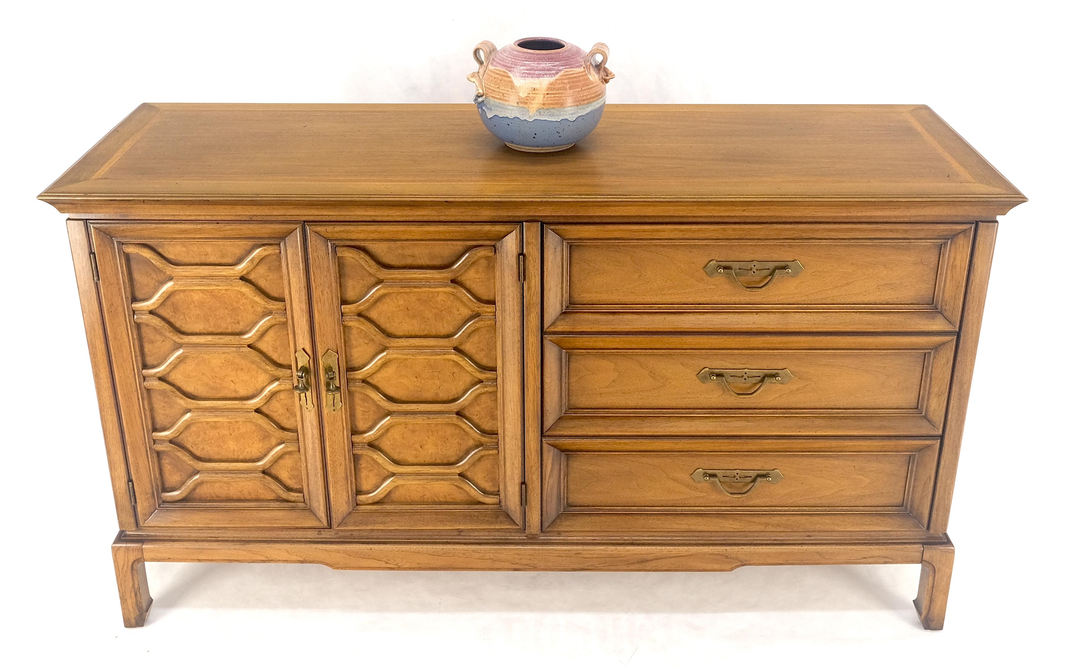 Scaffale A due ante Scomparto 3 Cassetti Noce chiaro Comò compatto Credenza MINT! in vendita 2