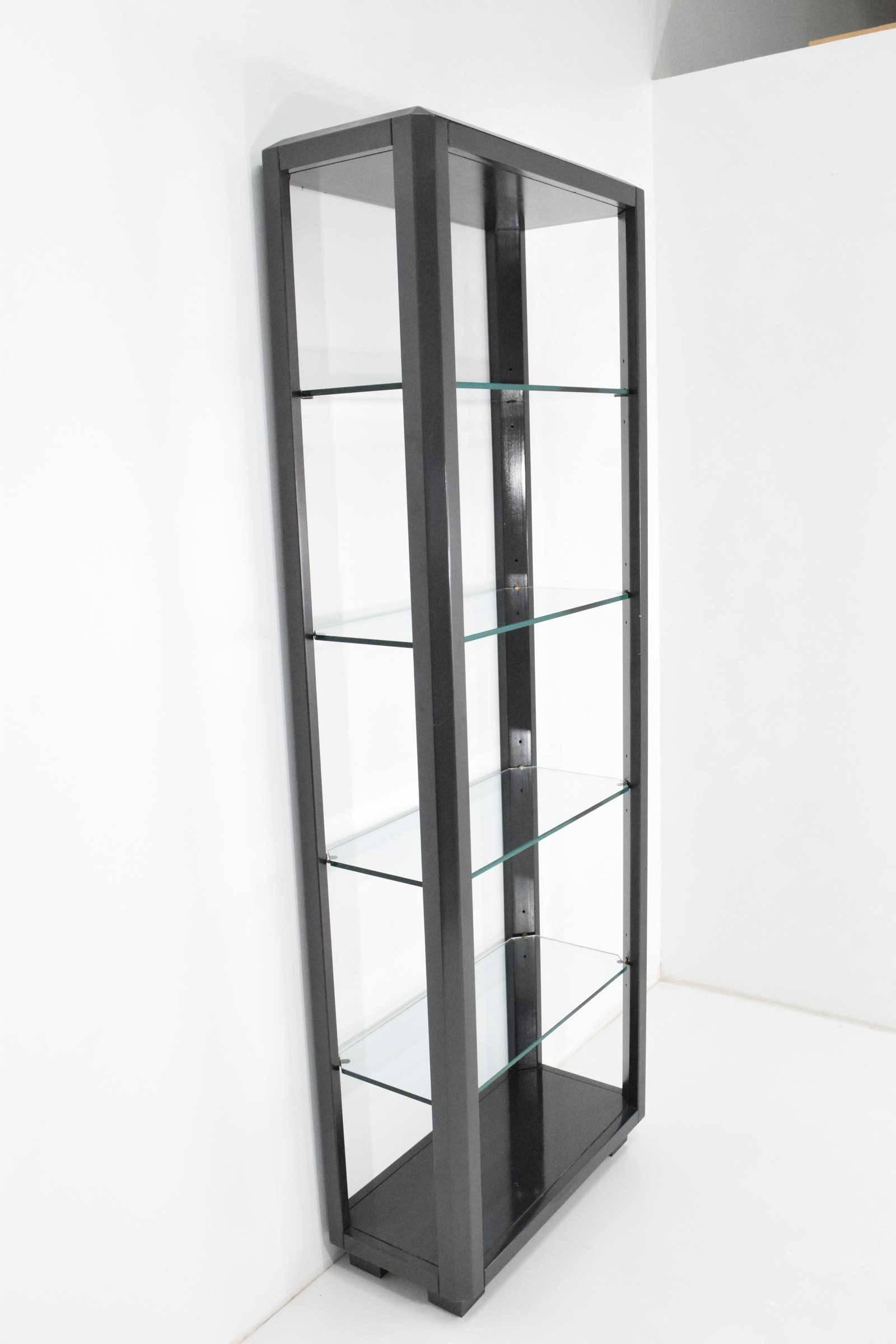 American Shelf Units with Glass Shelves