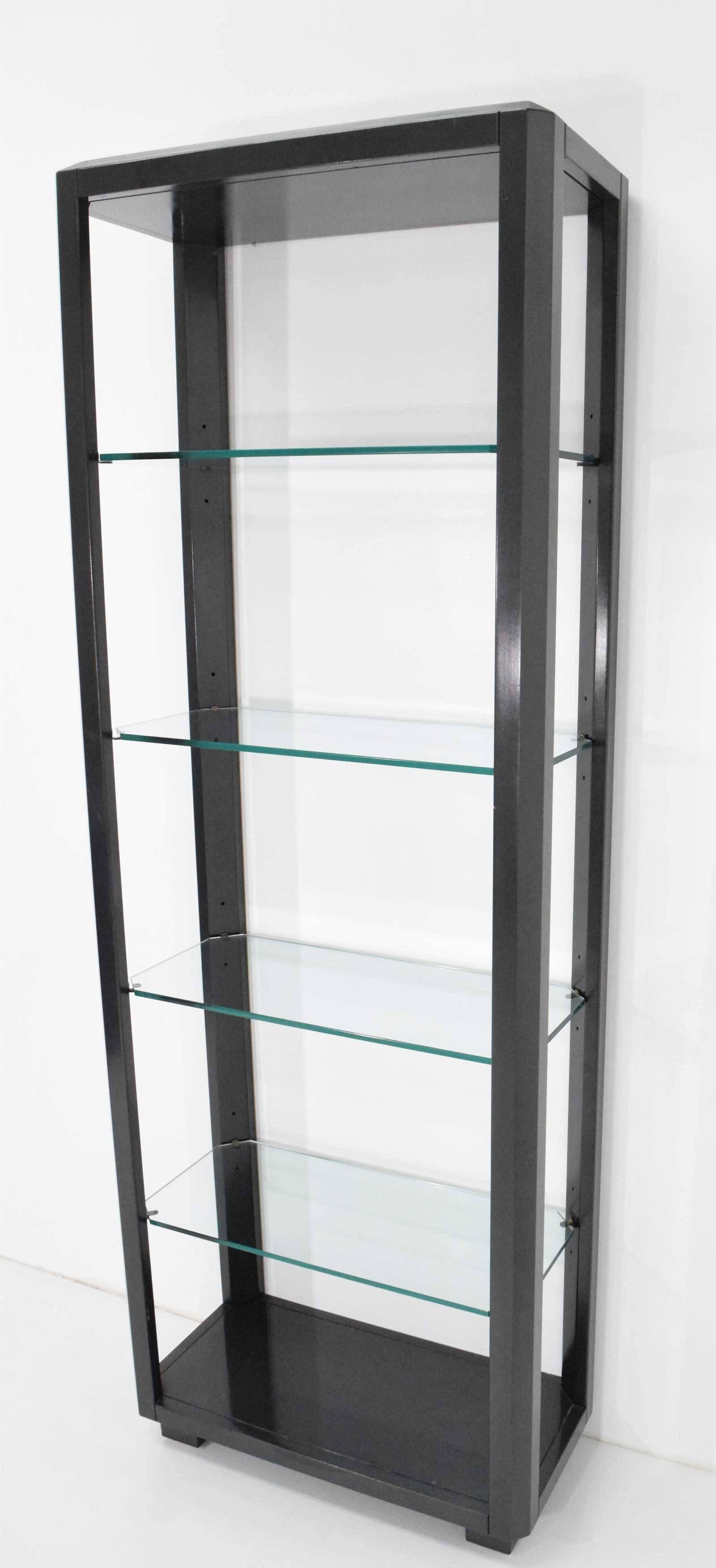 Shelf Units with Glass Shelves In Good Condition In Dallas, TX