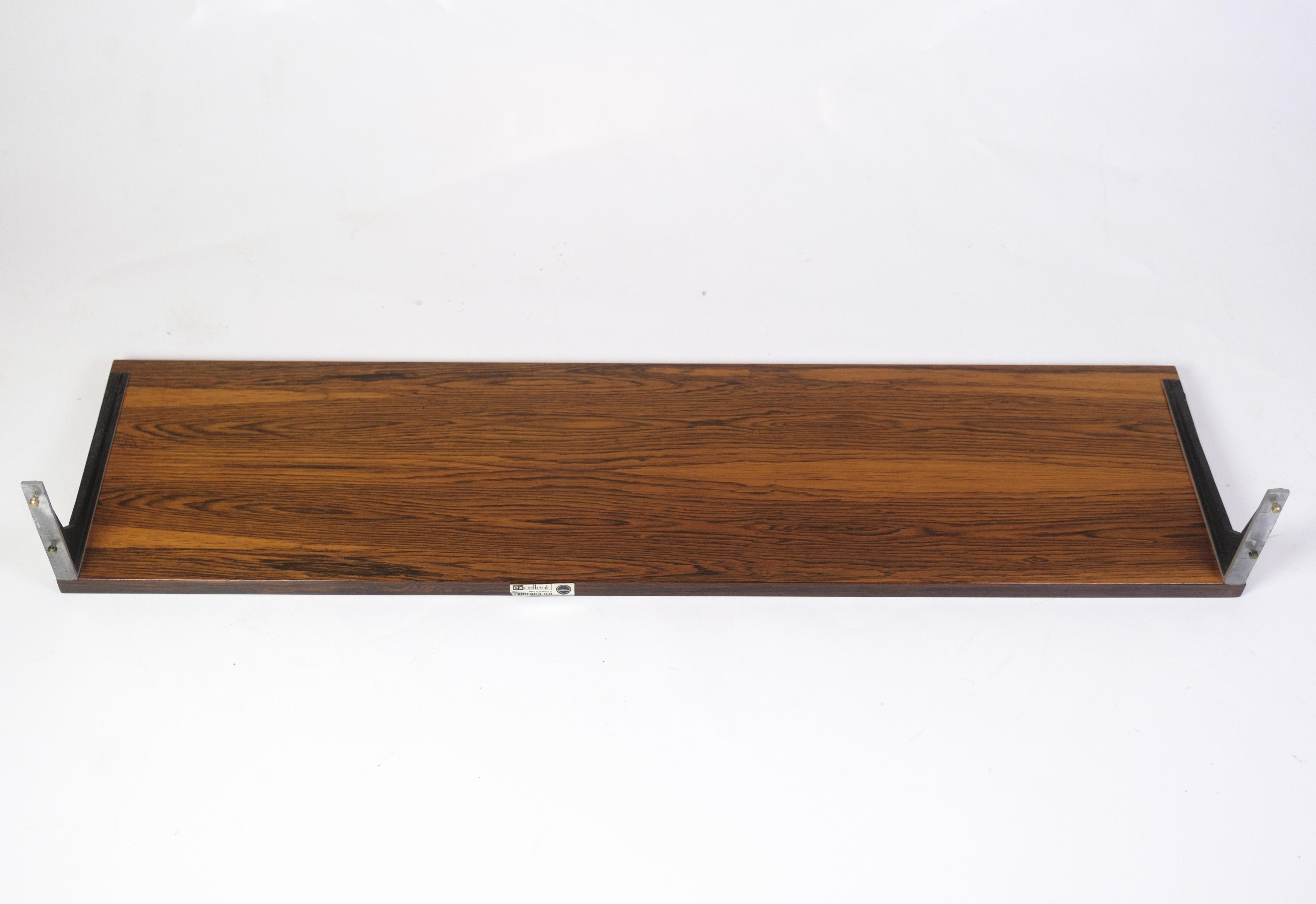 Mid-Century Modern Shelf With Suspension Model Excellent  In Rosewood By Albert Hansen From 1960s For Sale